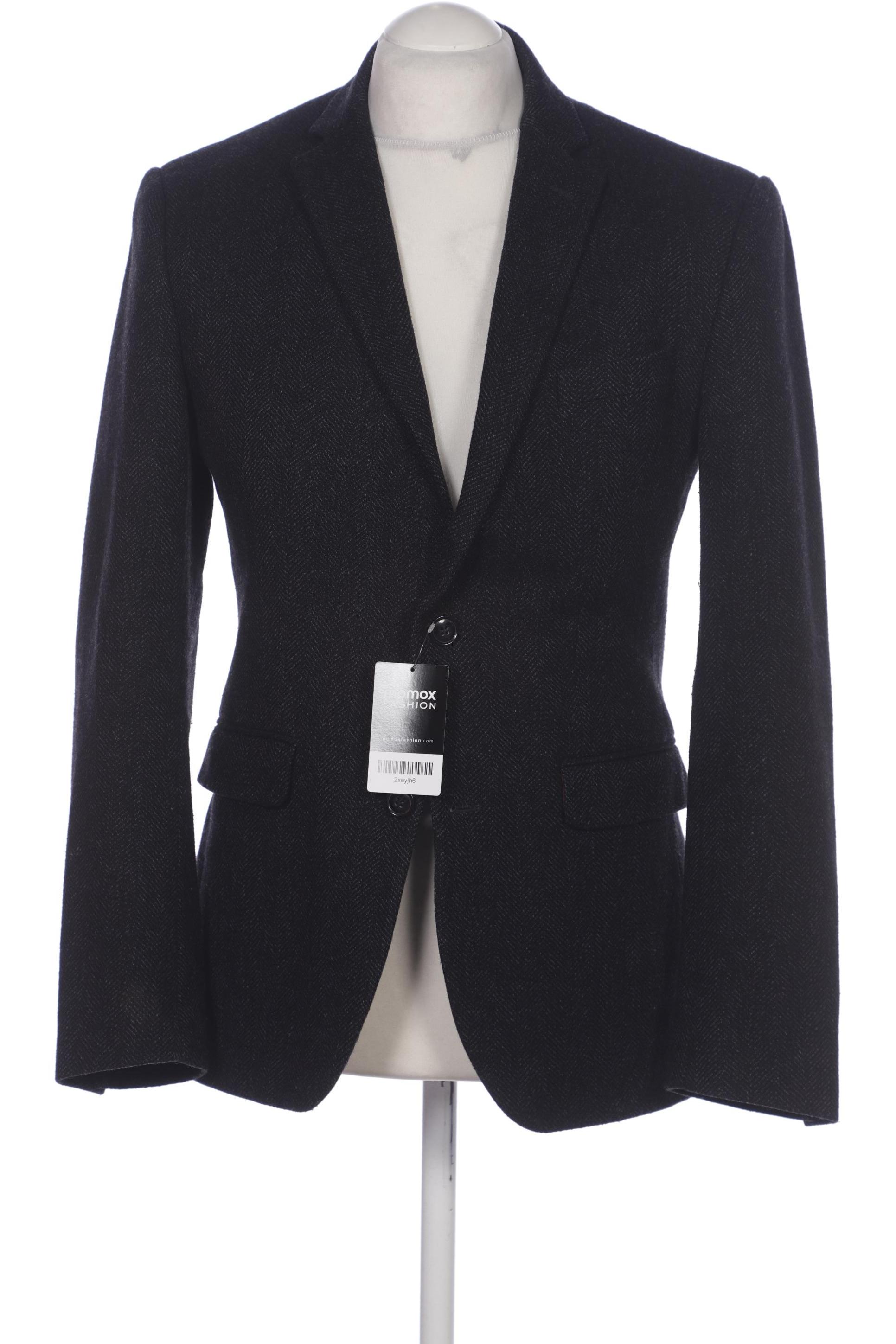 

H&M Herren Sakko, schwarz, Gr. 48