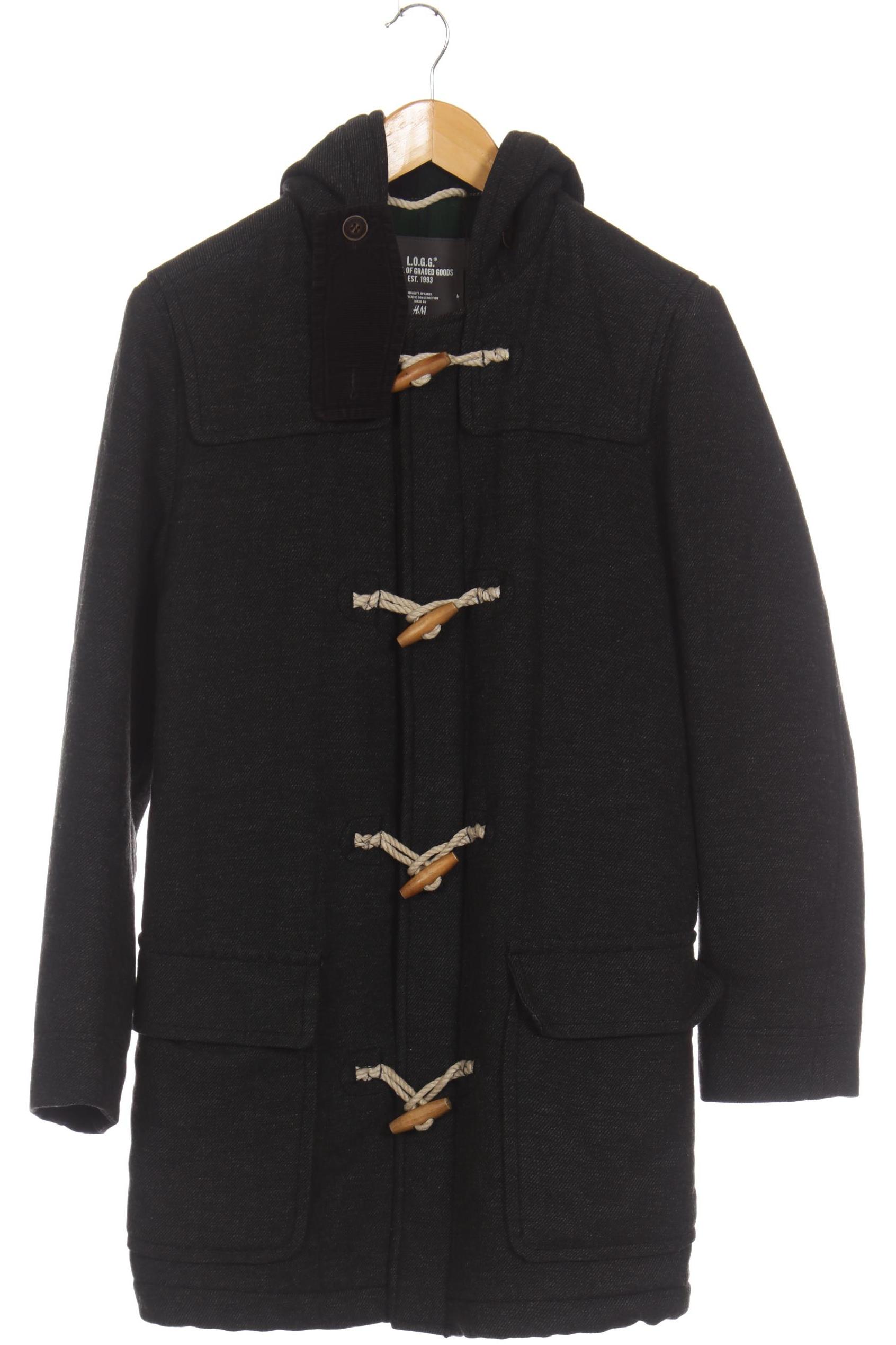 

H&M Herren Mantel, schwarz, Gr. 46