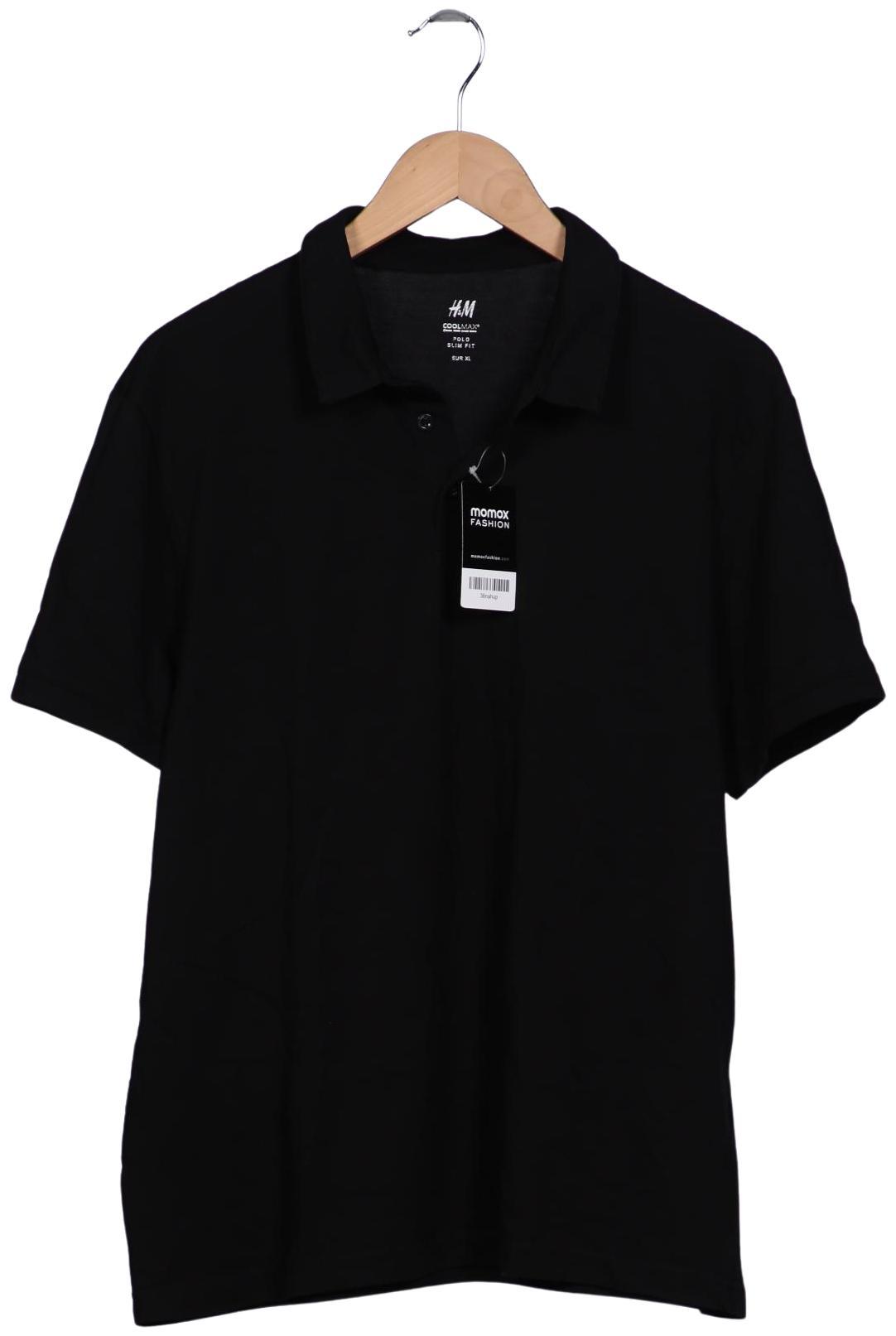 

H&M Herren Poloshirt, schwarz, Gr. 54