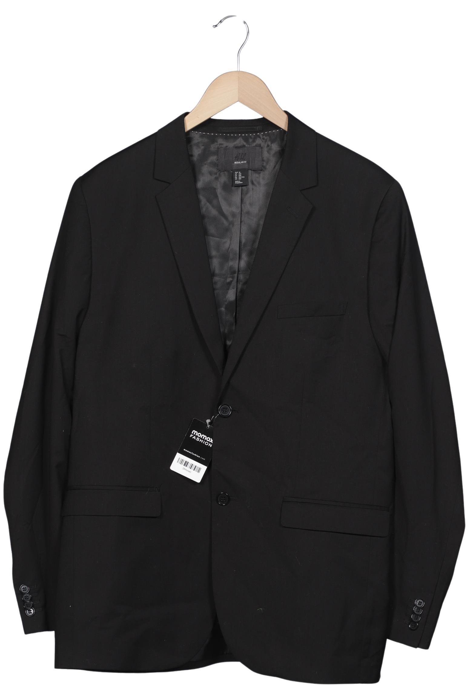 

H&M Herren Sakko, schwarz, Gr. 56