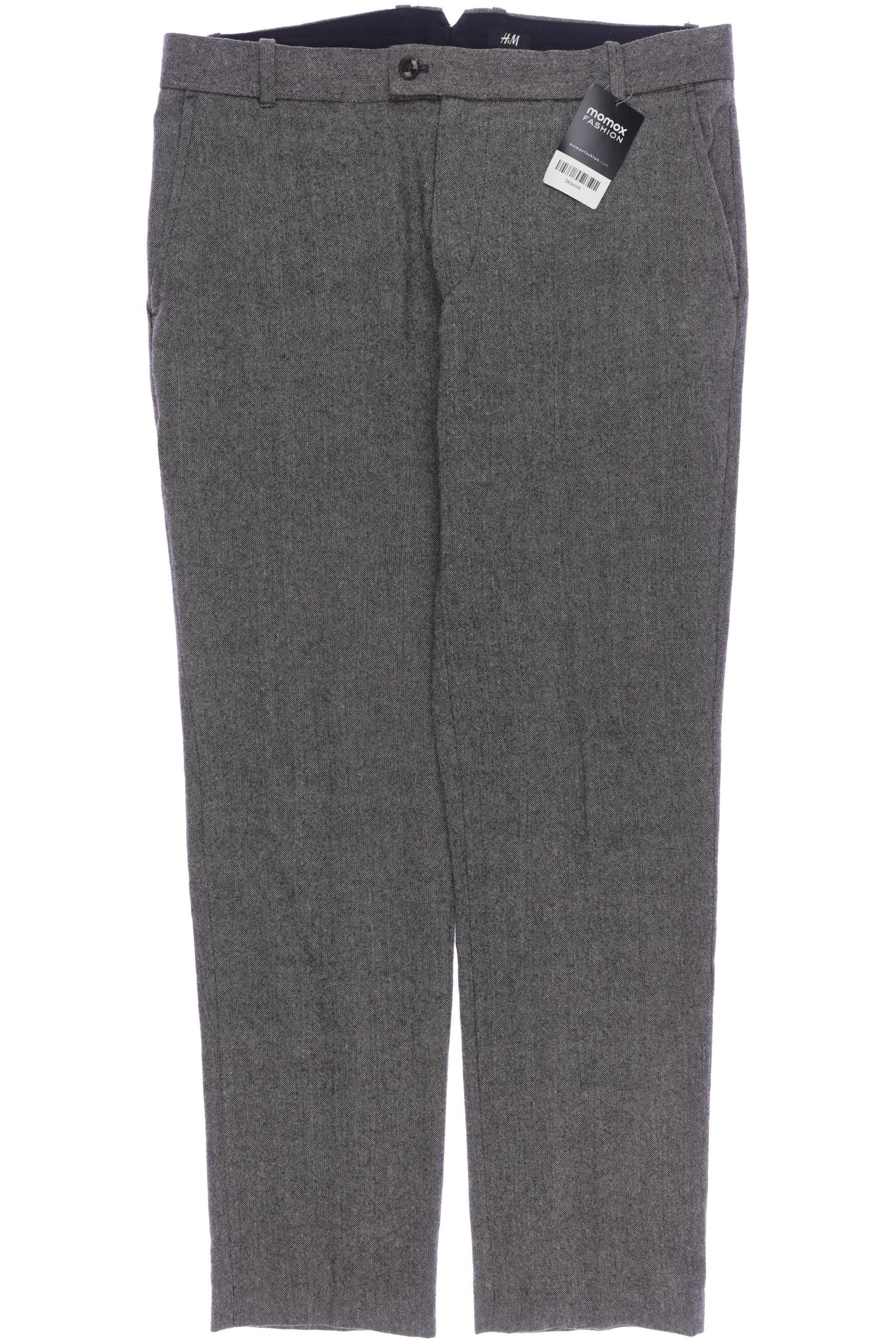 

H&M Herren Stoffhose, grau, Gr. 52