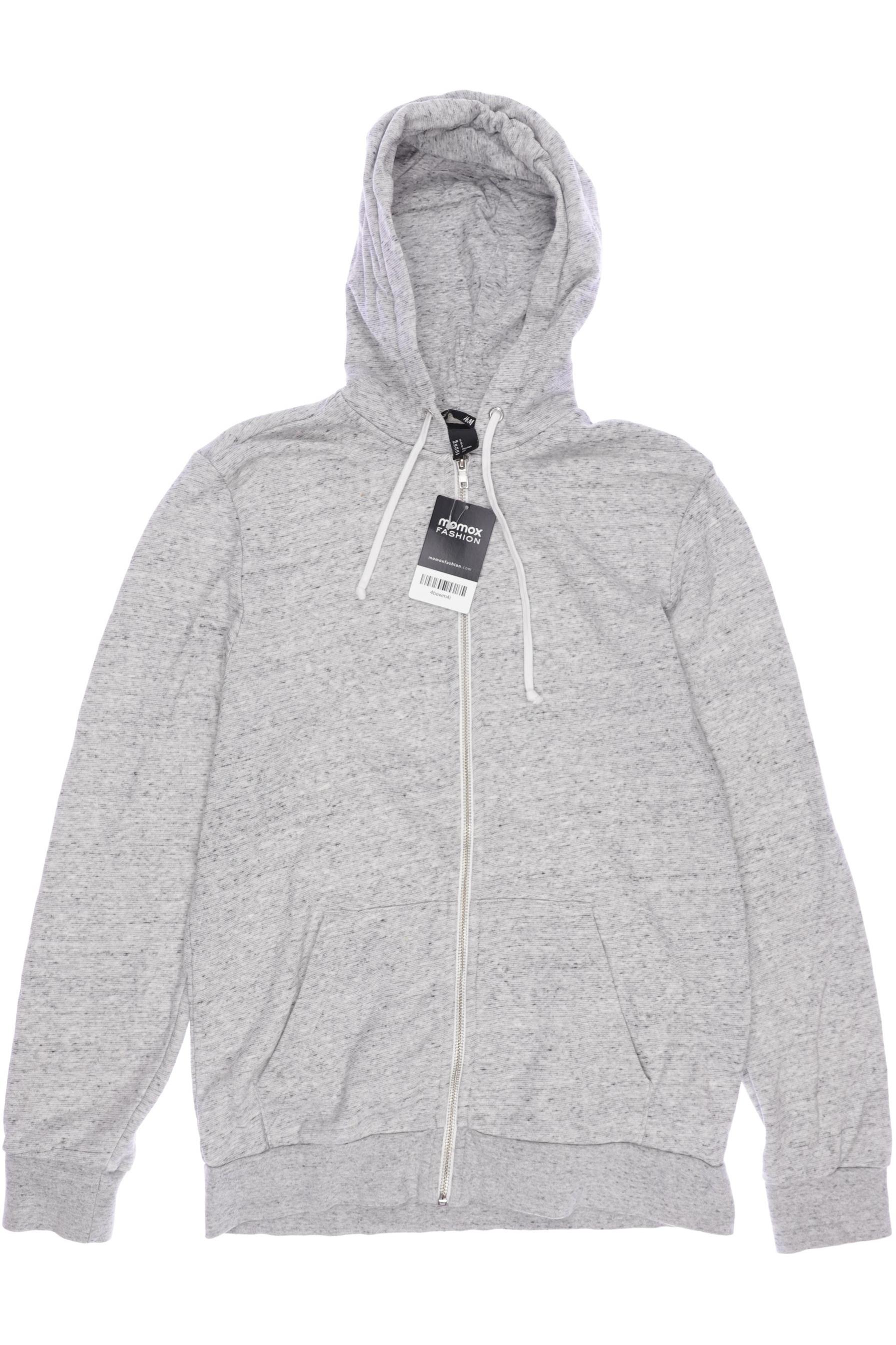 

H&M Herren Kapuzenpullover, grau, Gr. 46