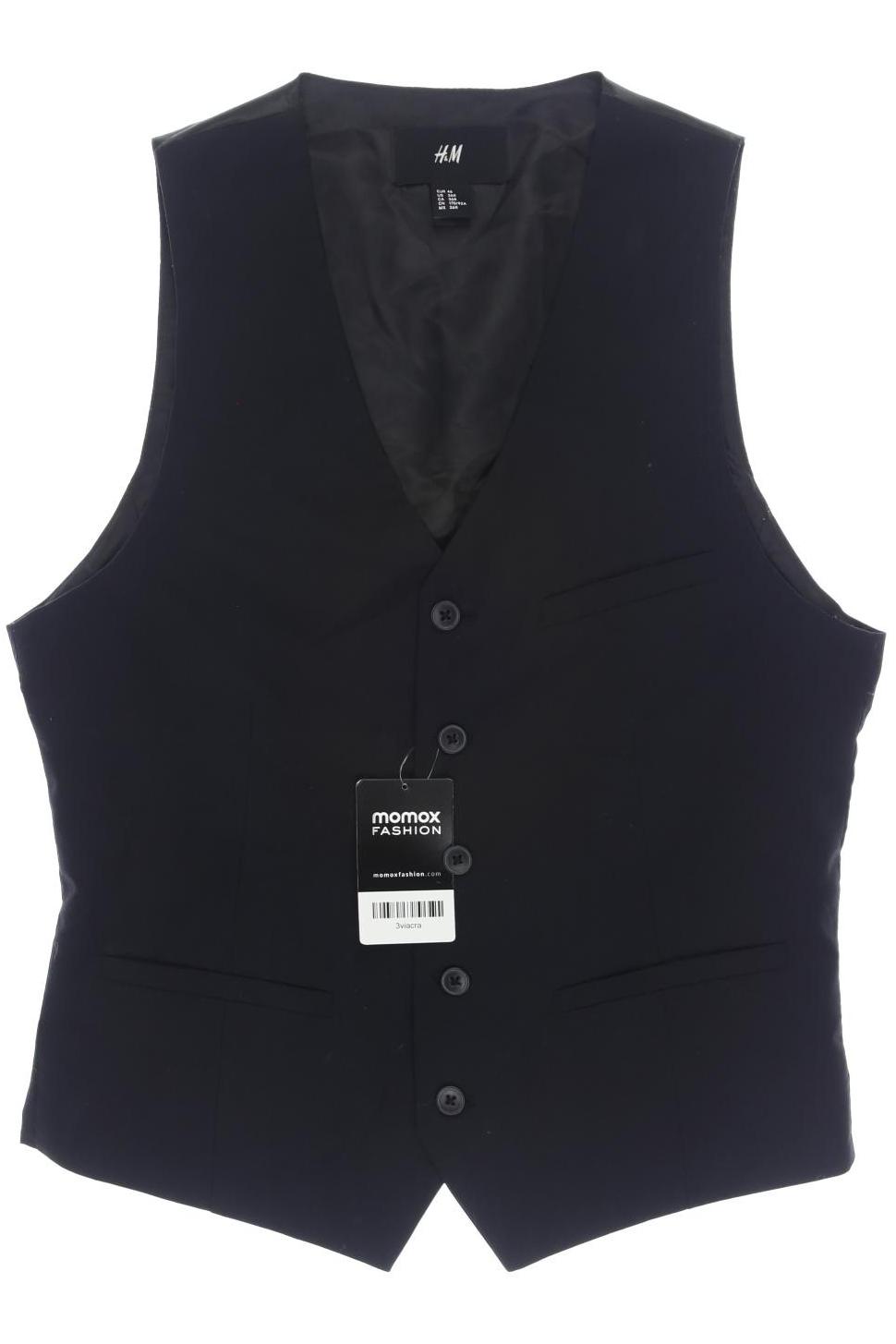 

H&M Herren Weste, schwarz, Gr. 46