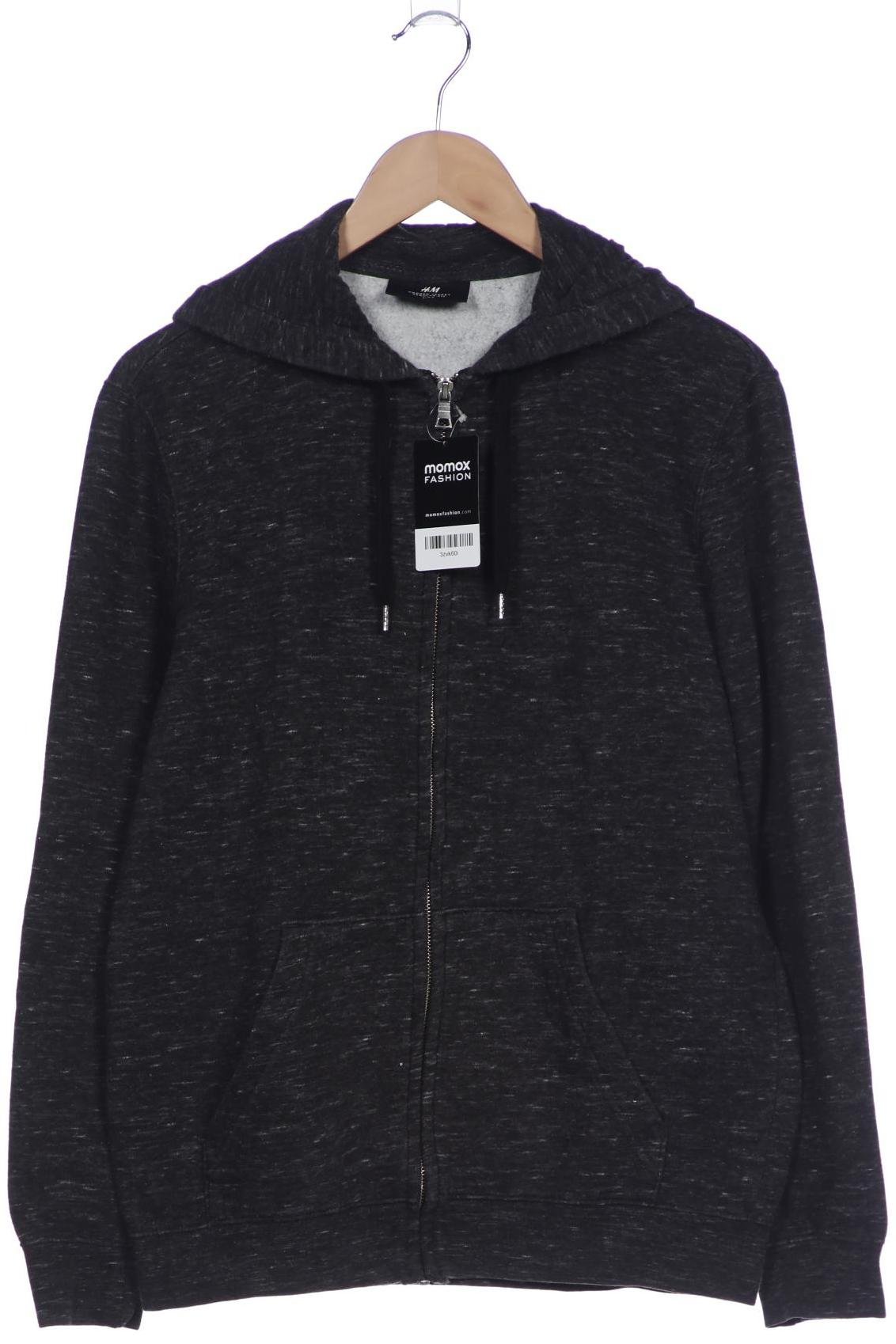 

H&M Herren Kapuzenpullover, grau, Gr. 46