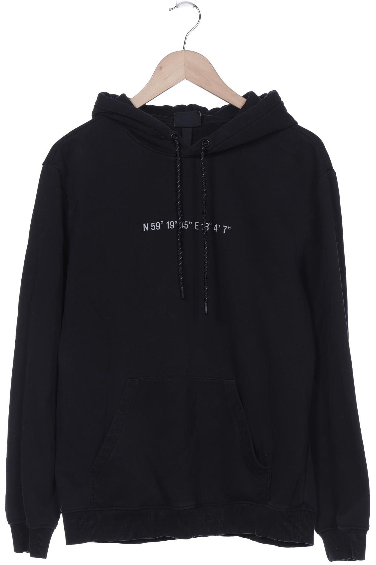 

H&M Herren Kapuzenpullover, schwarz, Gr. 48