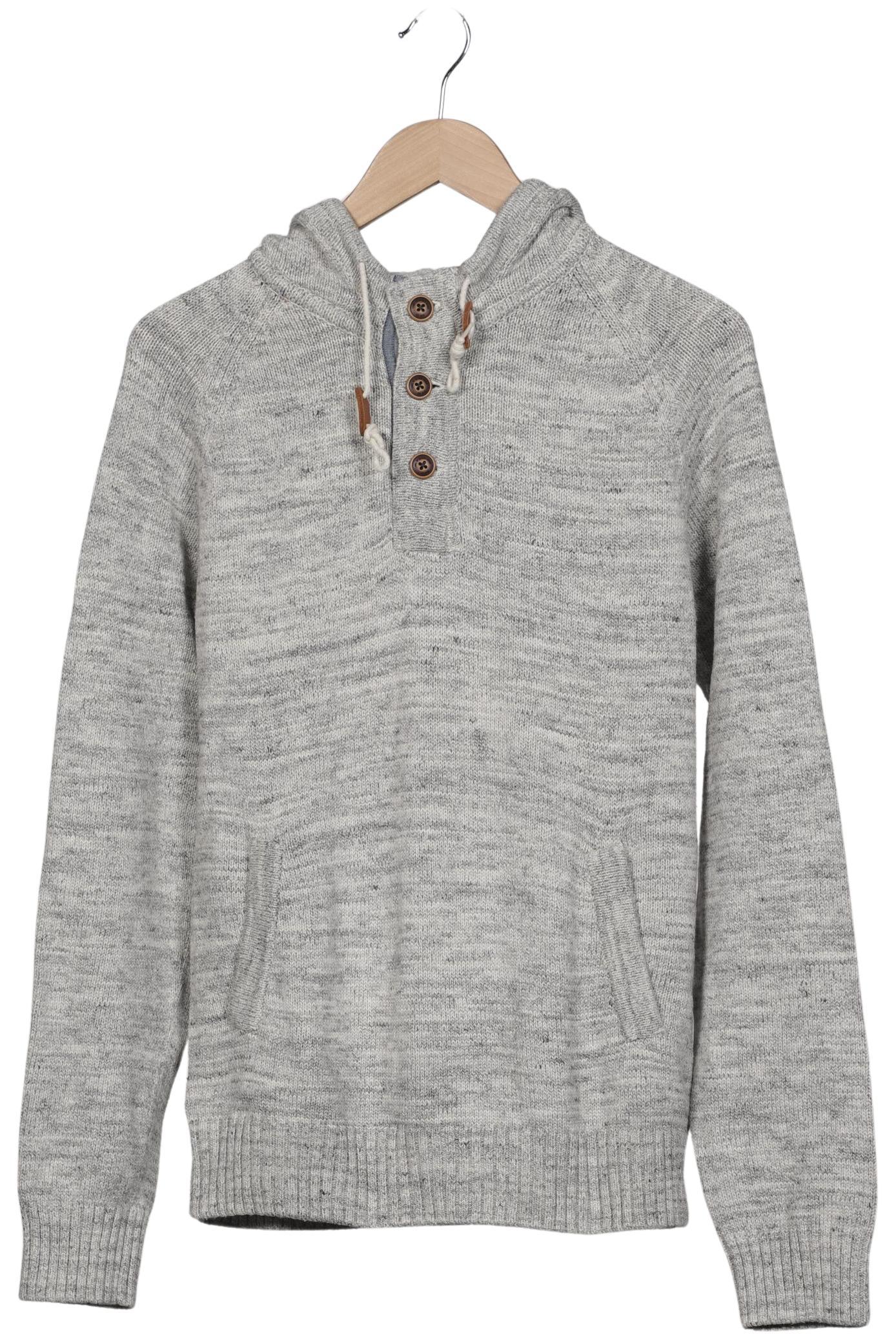

H&M Herren Kapuzenpullover, grau, Gr. 48