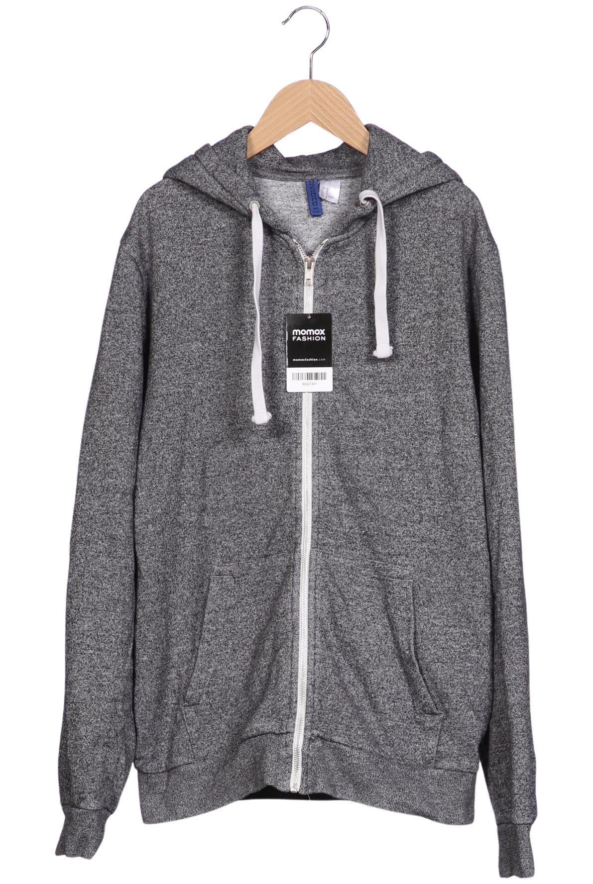 

H&M Herren Kapuzenpullover, grau, Gr. 48