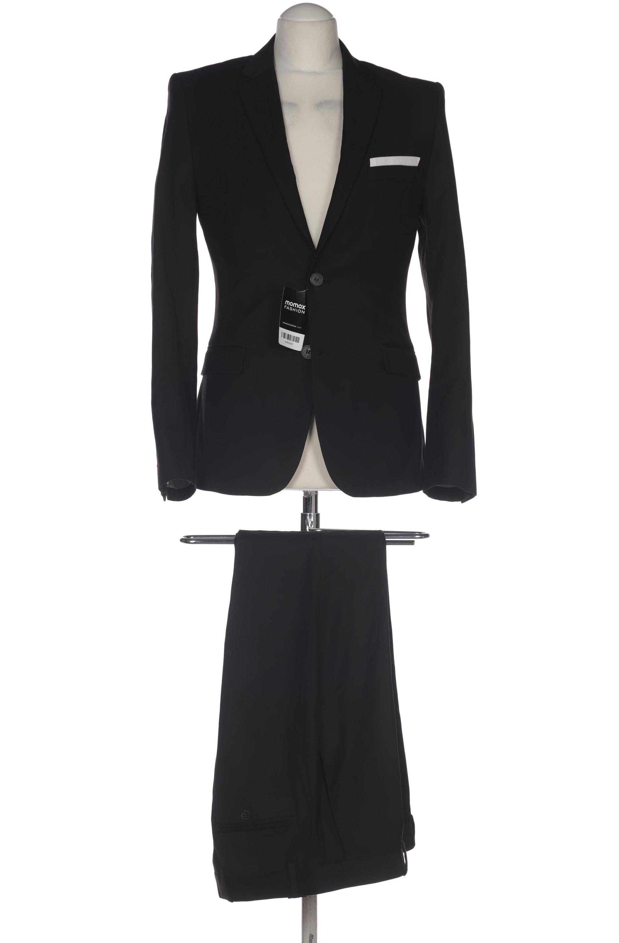

H&M Herren Anzug, schwarz, Gr. 46