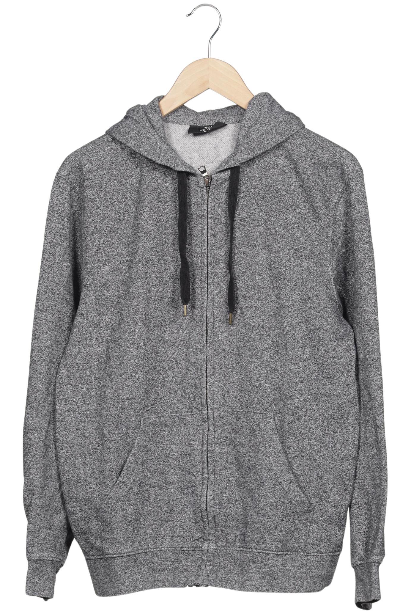 

H&M Herren Kapuzenpullover, grau, Gr. 48
