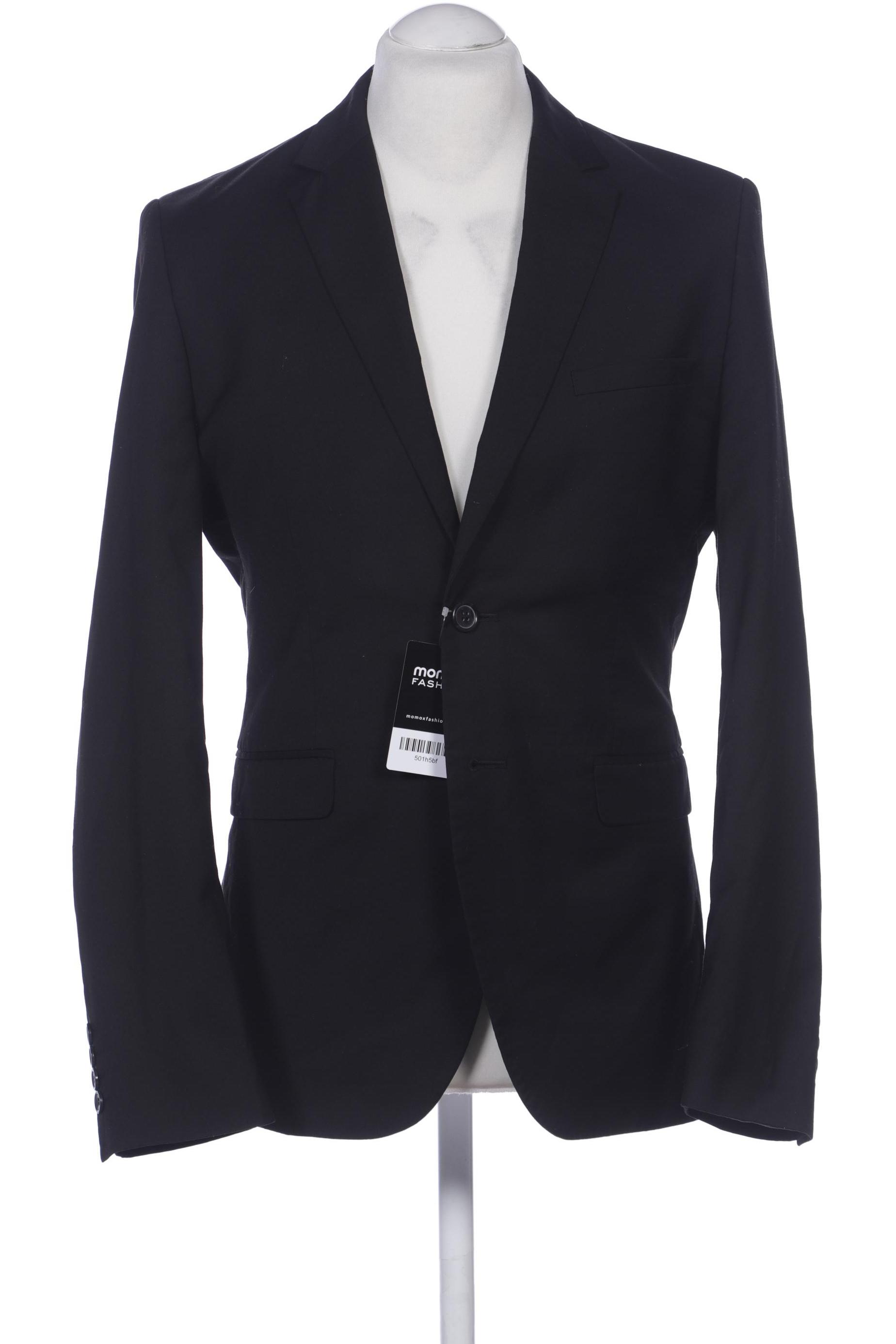 

H&M Herren Sakko, schwarz, Gr. 48
