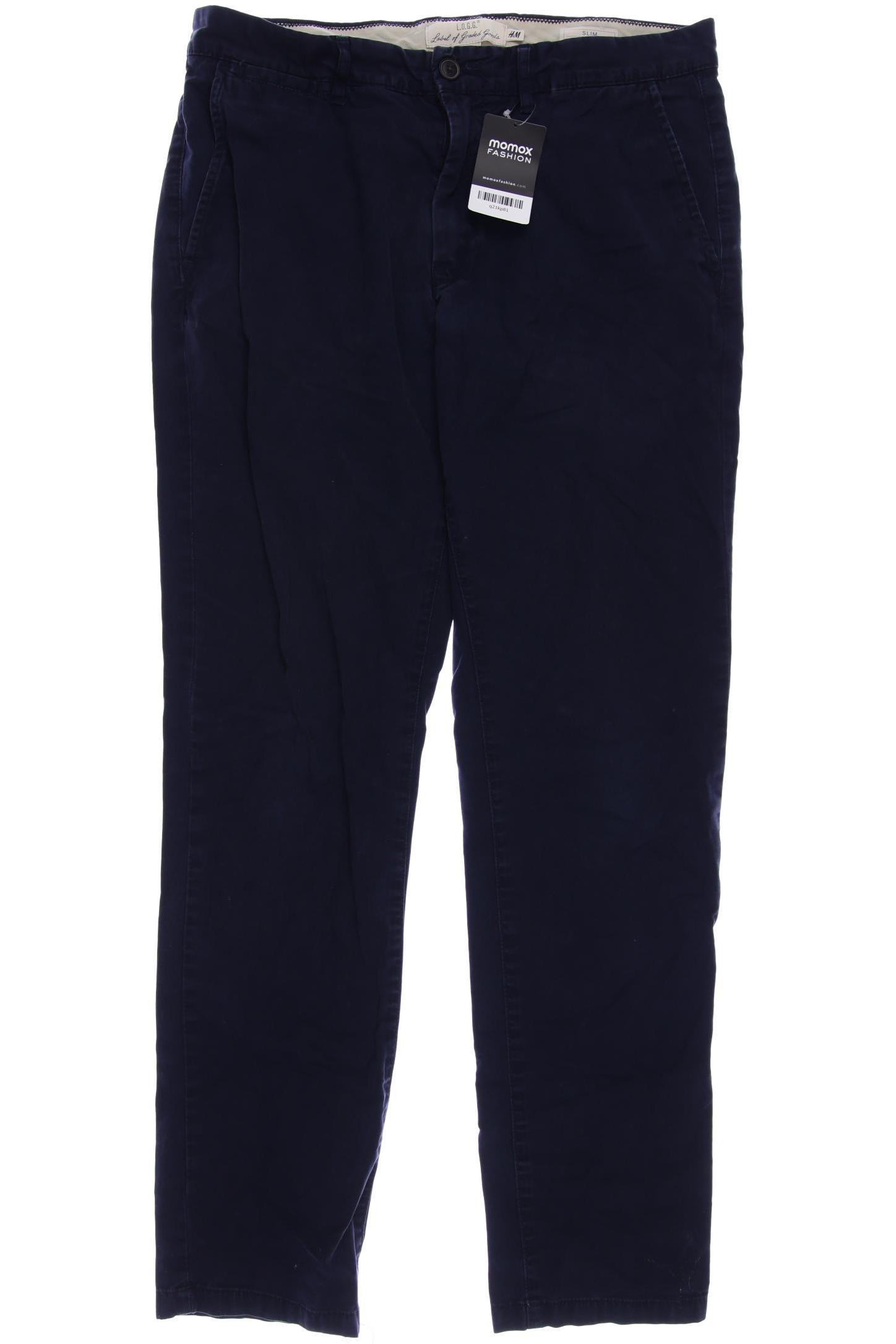 

H&M Herren Stoffhose, marineblau, Gr. 33