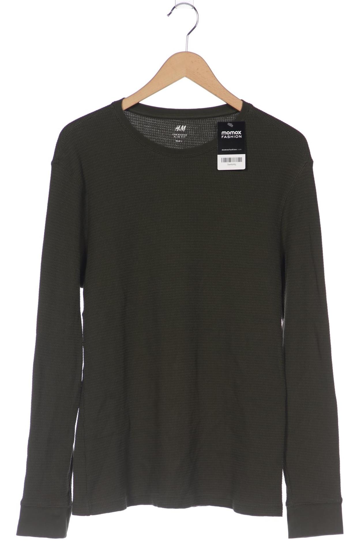 

H&M Herren Langarmshirt, grün, Gr. 52