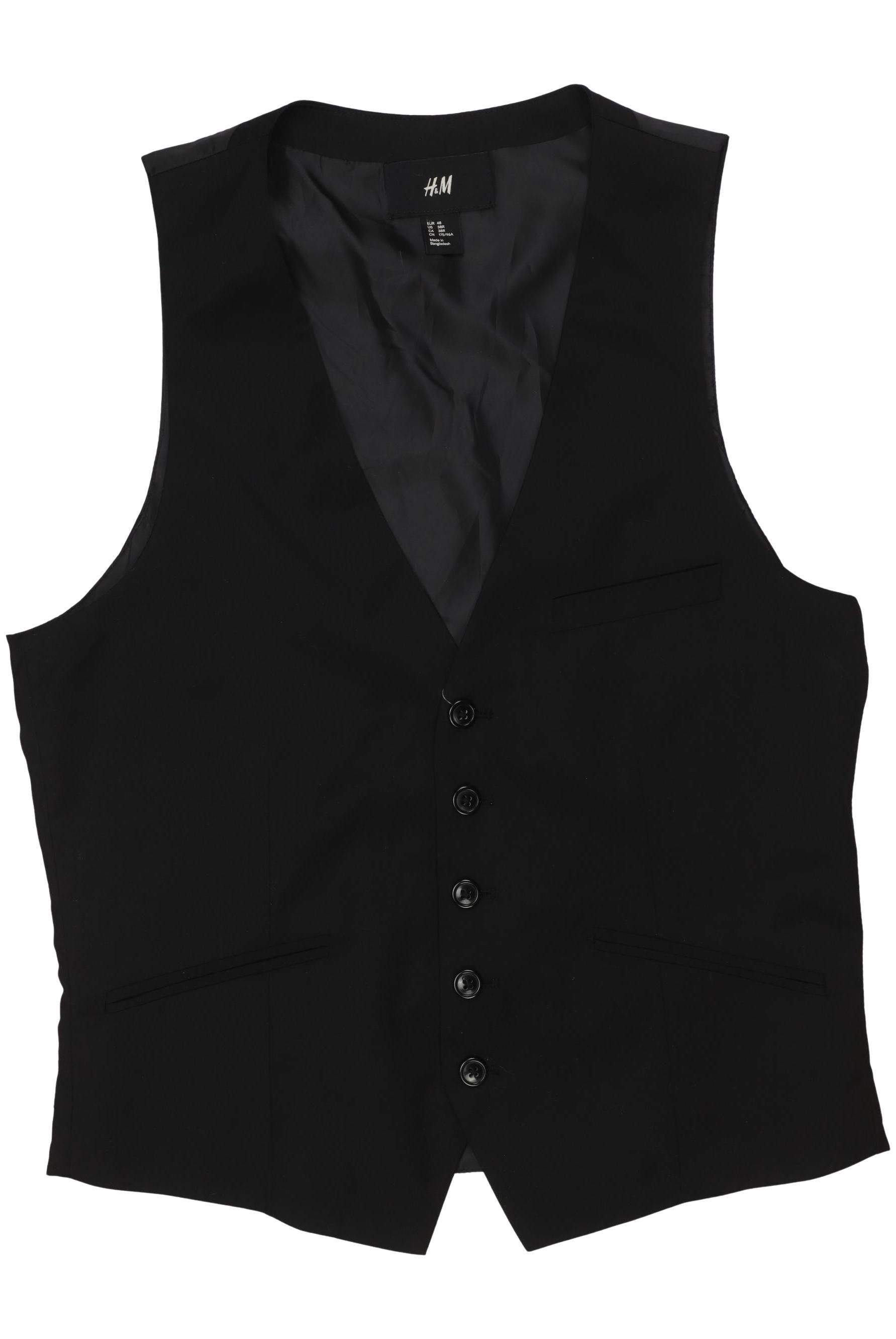 

H&M Herren Weste, schwarz, Gr. 48