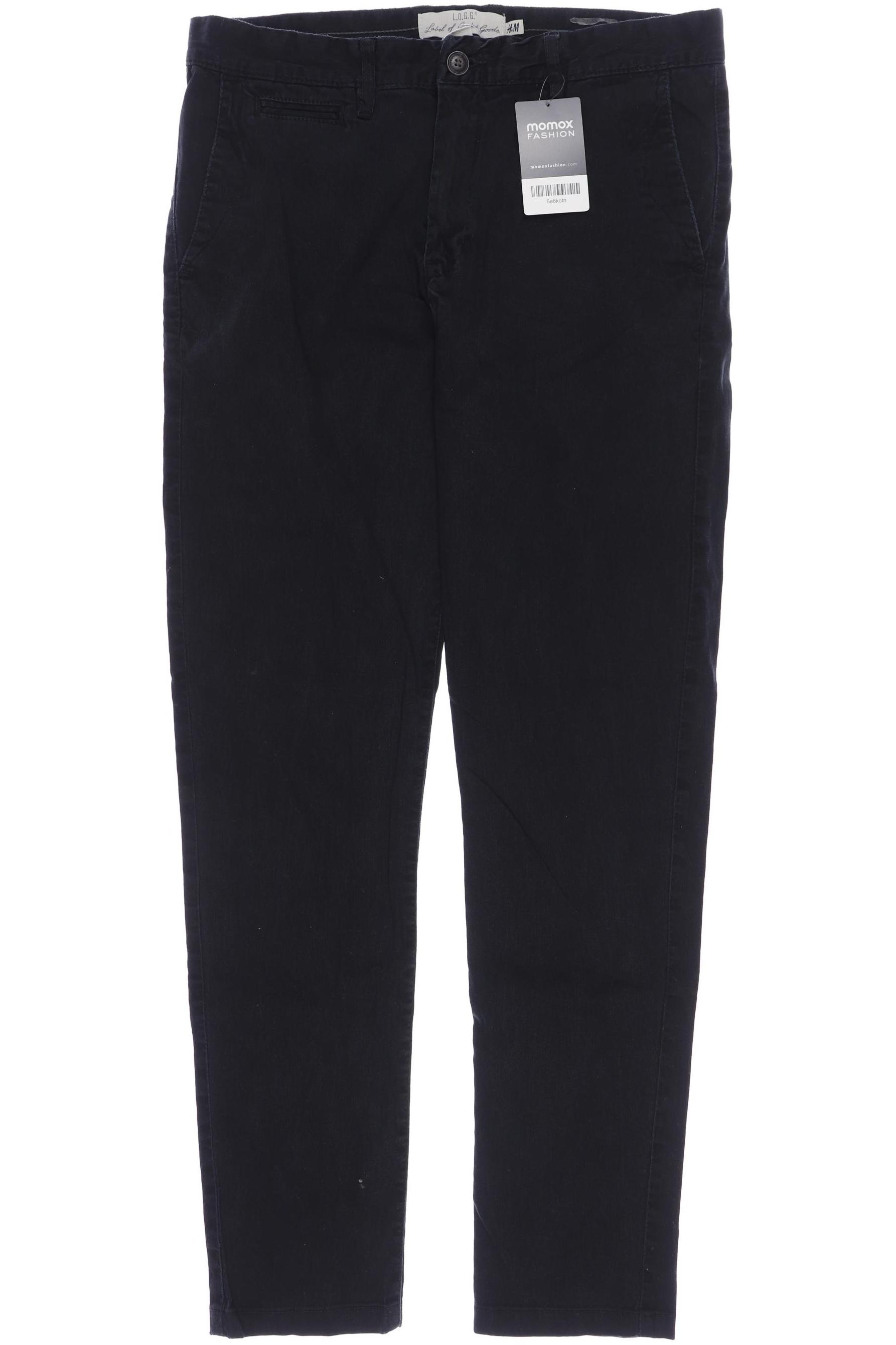 

H&M Herren Stoffhose, schwarz
