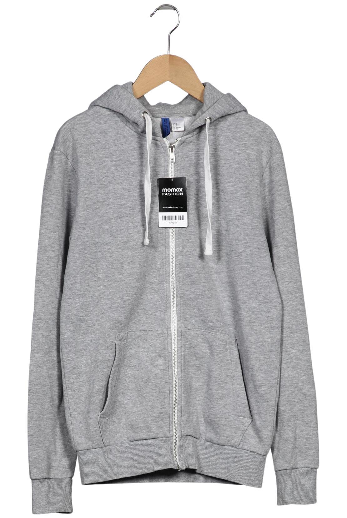 

H&M Herren Kapuzenpullover, grau, Gr. 44