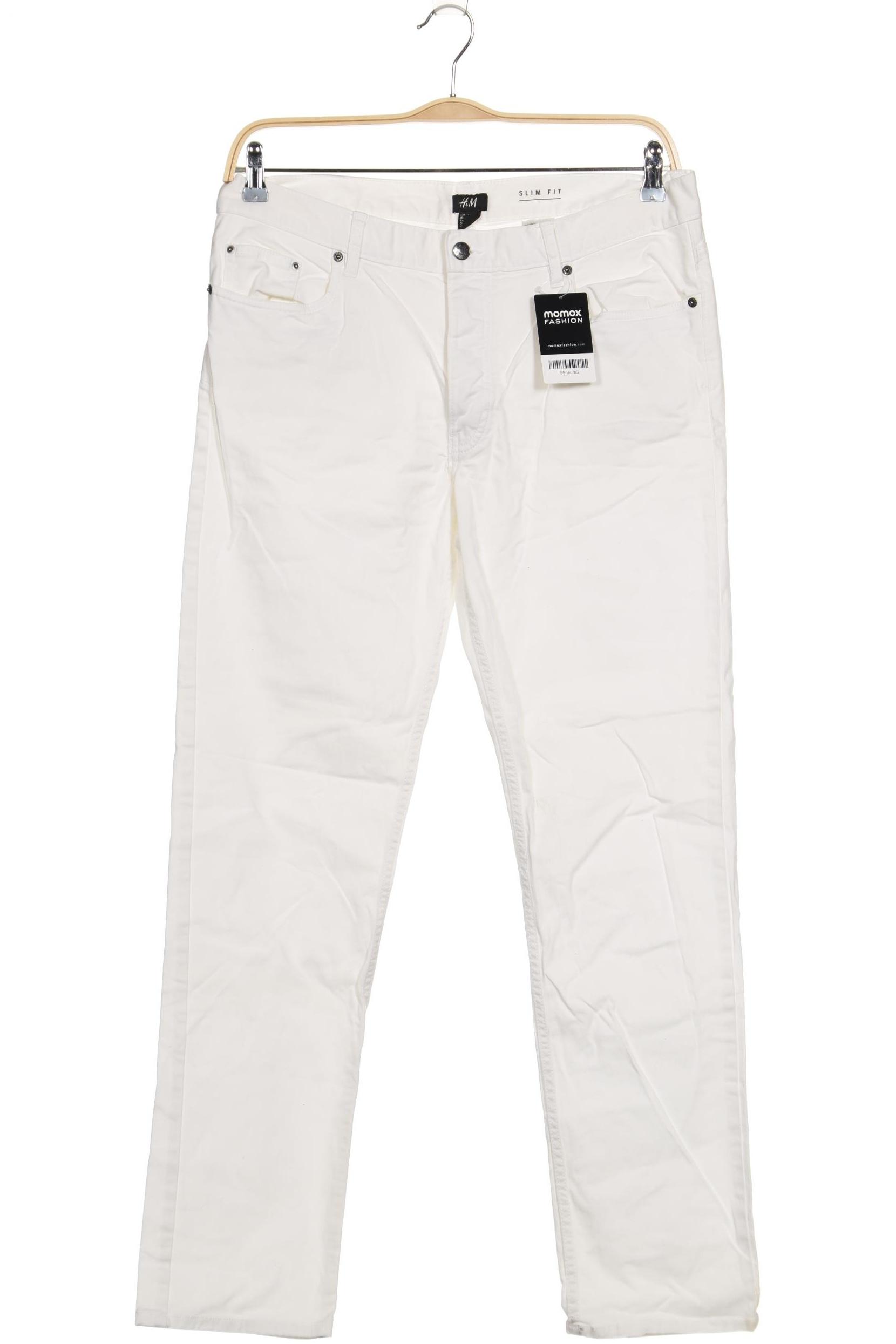 

H&M Herren Jeans, weiß, Gr. 34