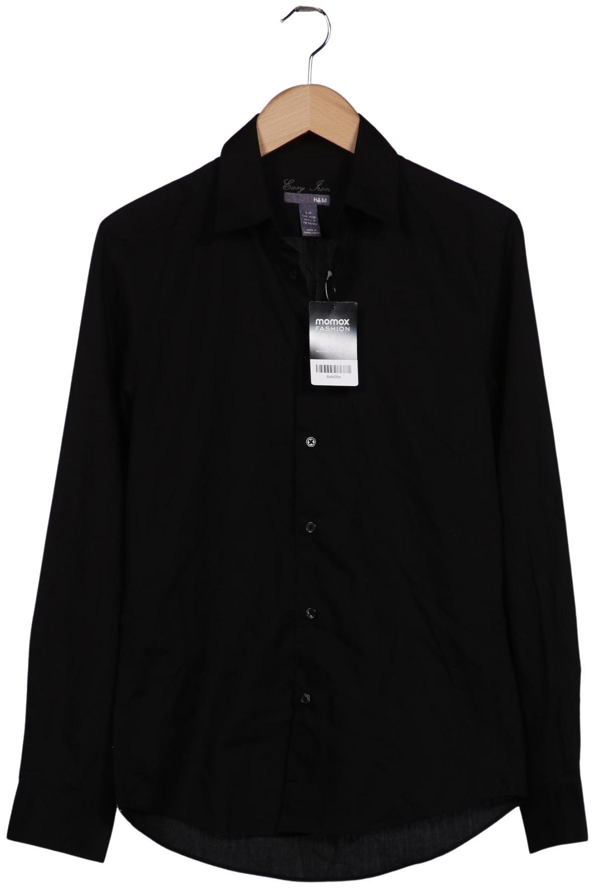 

H&M Herren Hemd, schwarz, Gr. 44