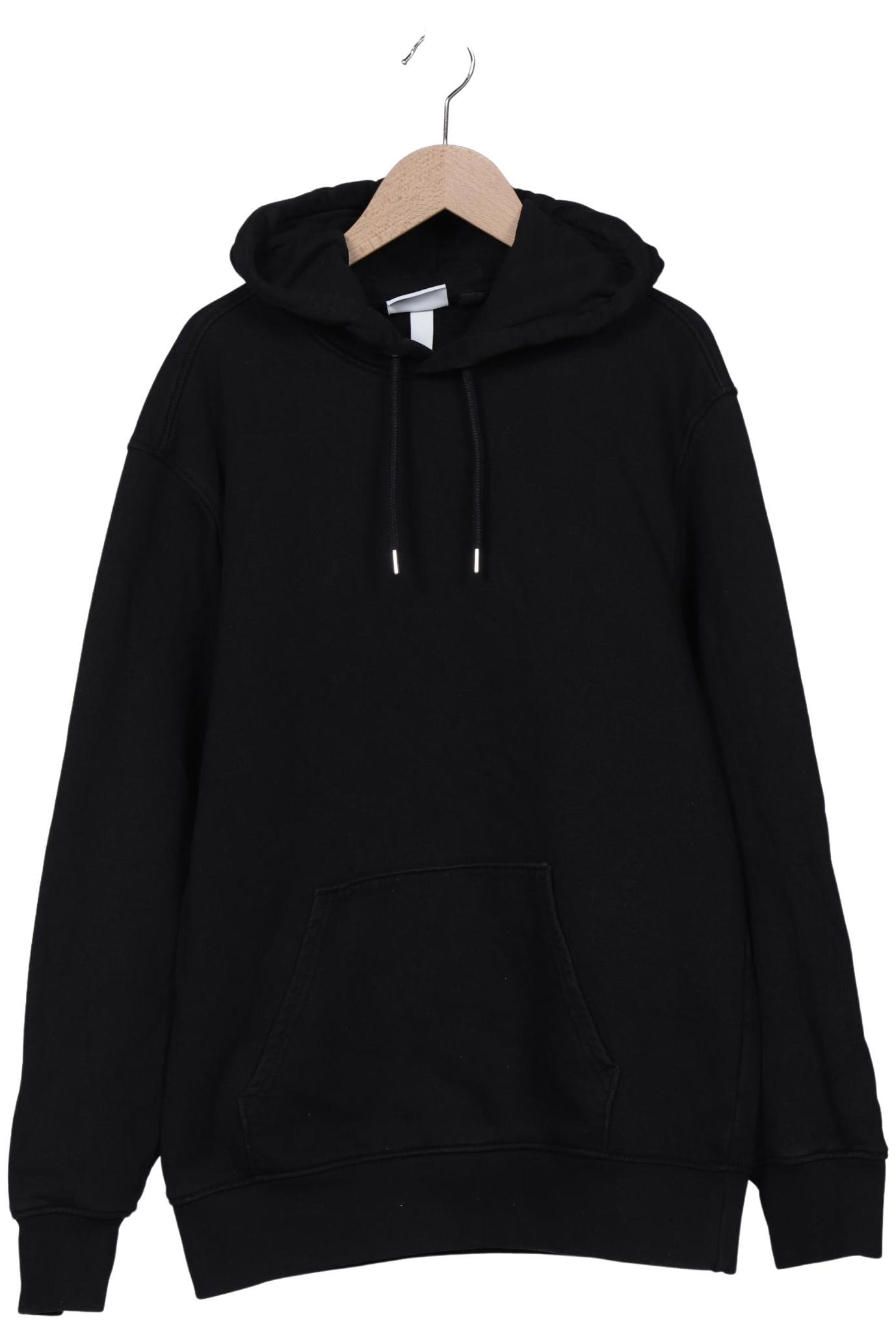 

H&M Herren Kapuzenpullover, schwarz, Gr. 46