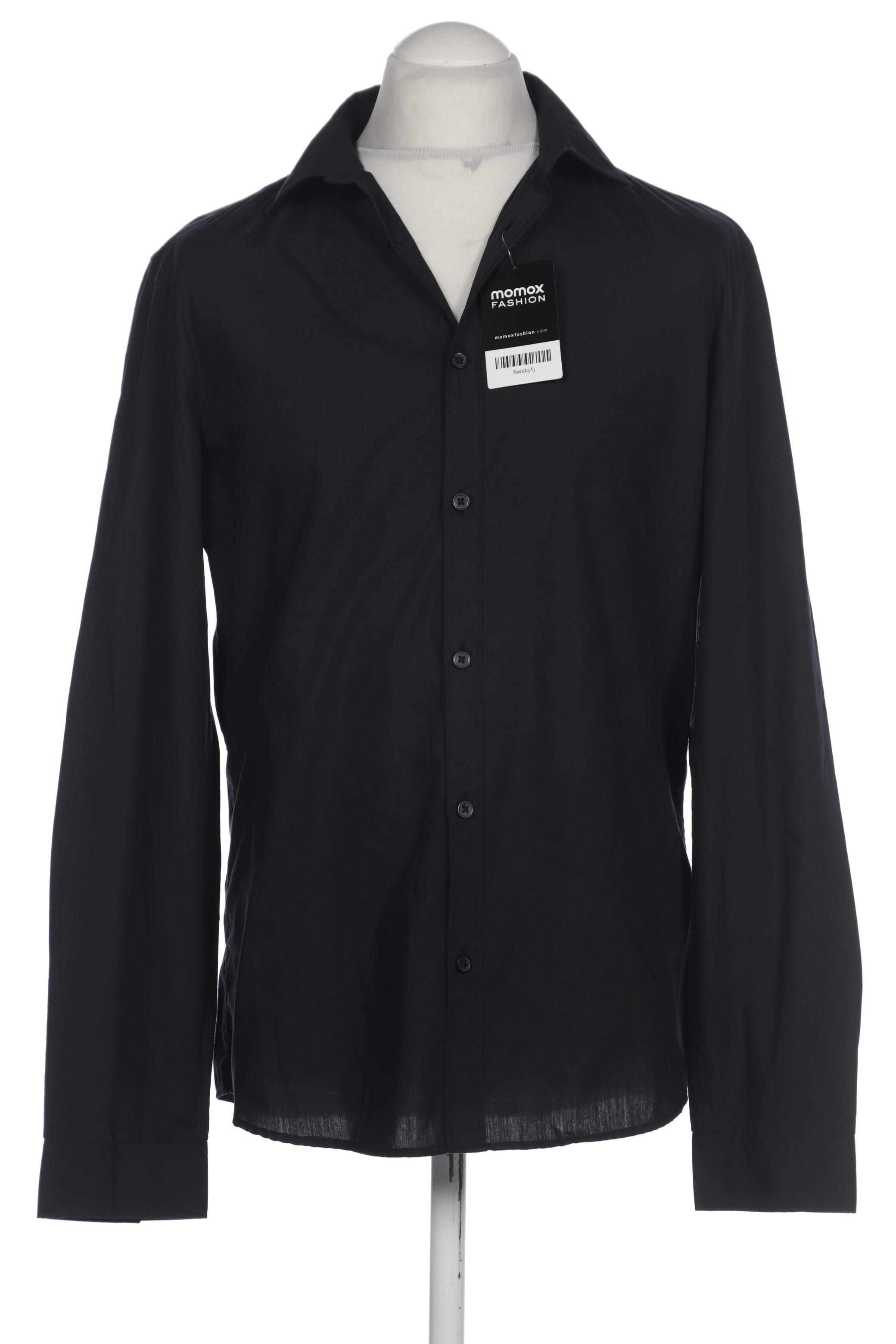 

H&M Herren Hemd, schwarz, Gr. 48