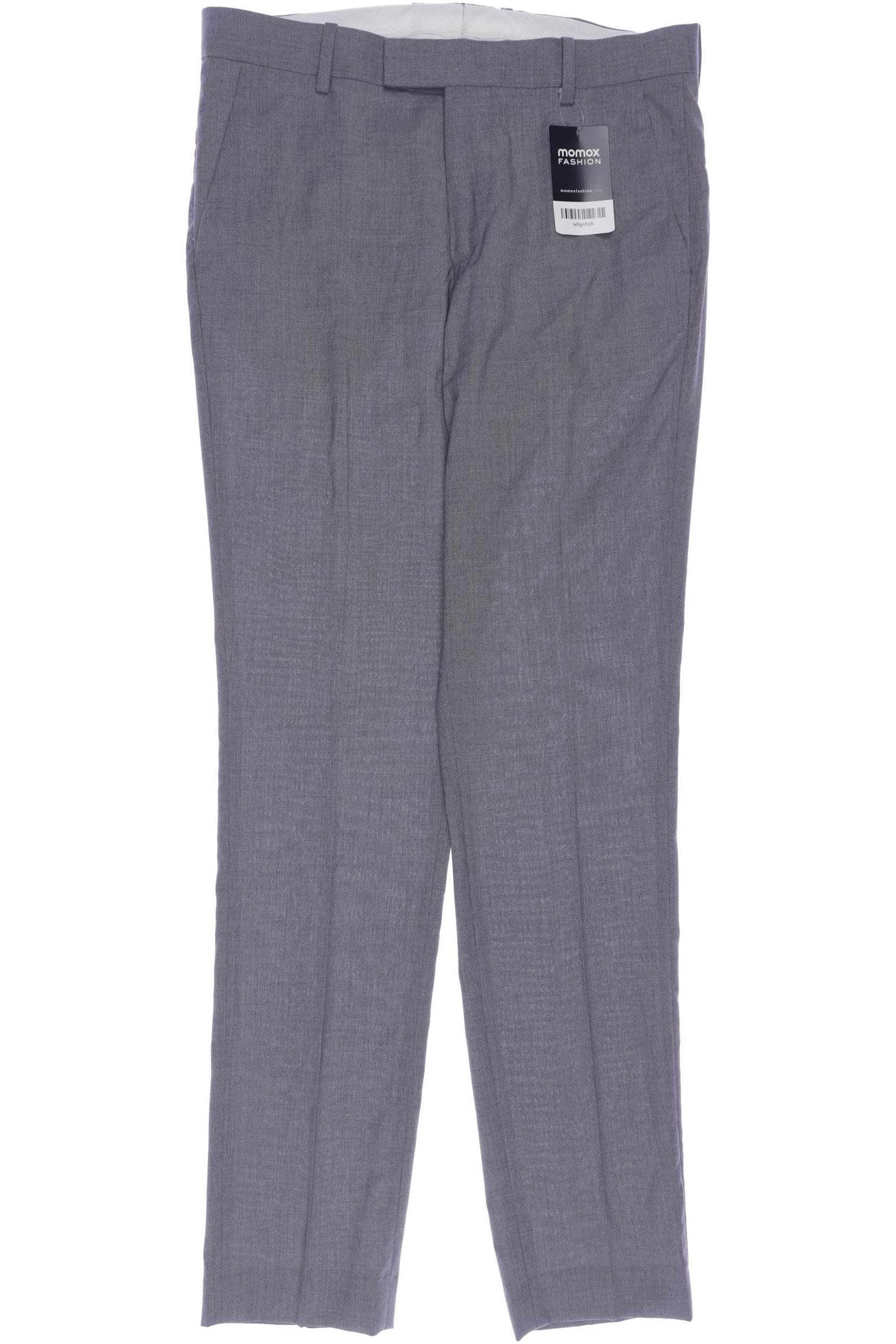 

H&M Herren Stoffhose, grau, Gr. 46