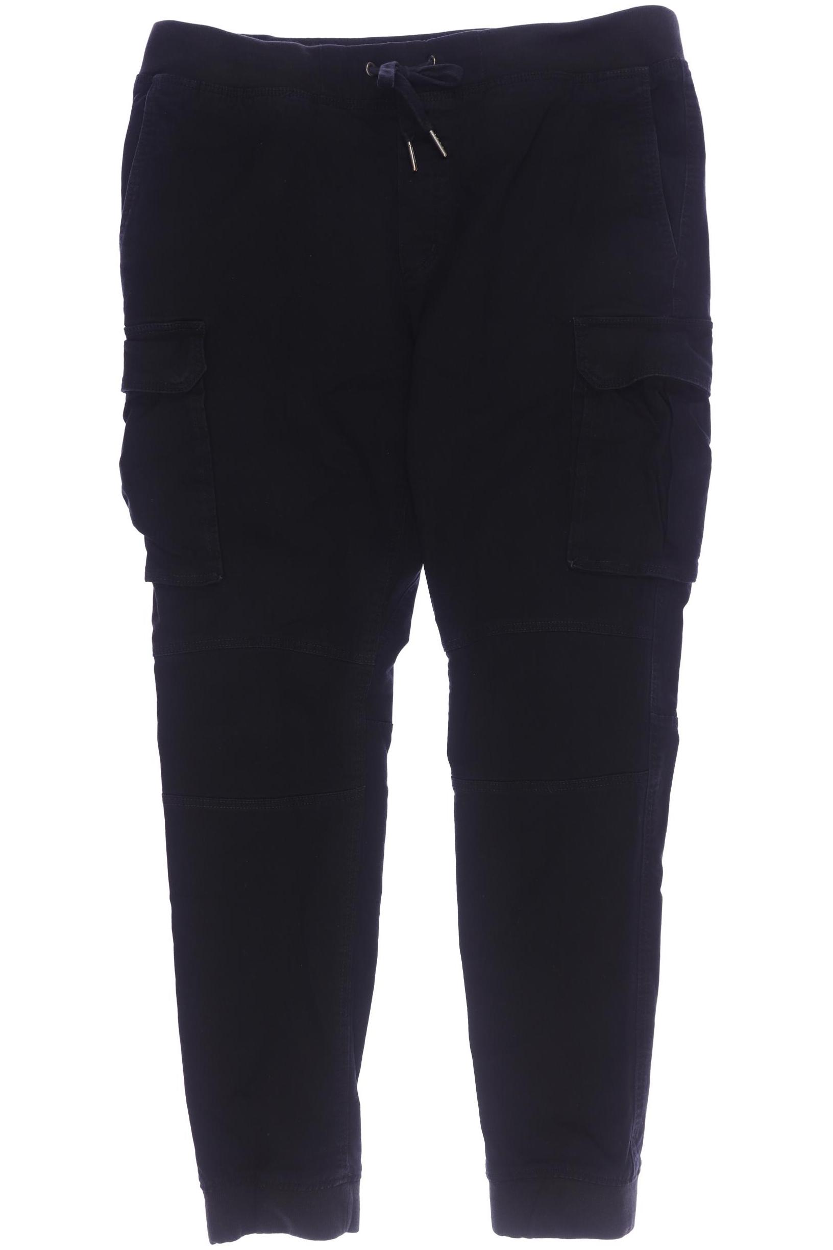 

H&M Herren Stoffhose, schwarz, Gr. 0