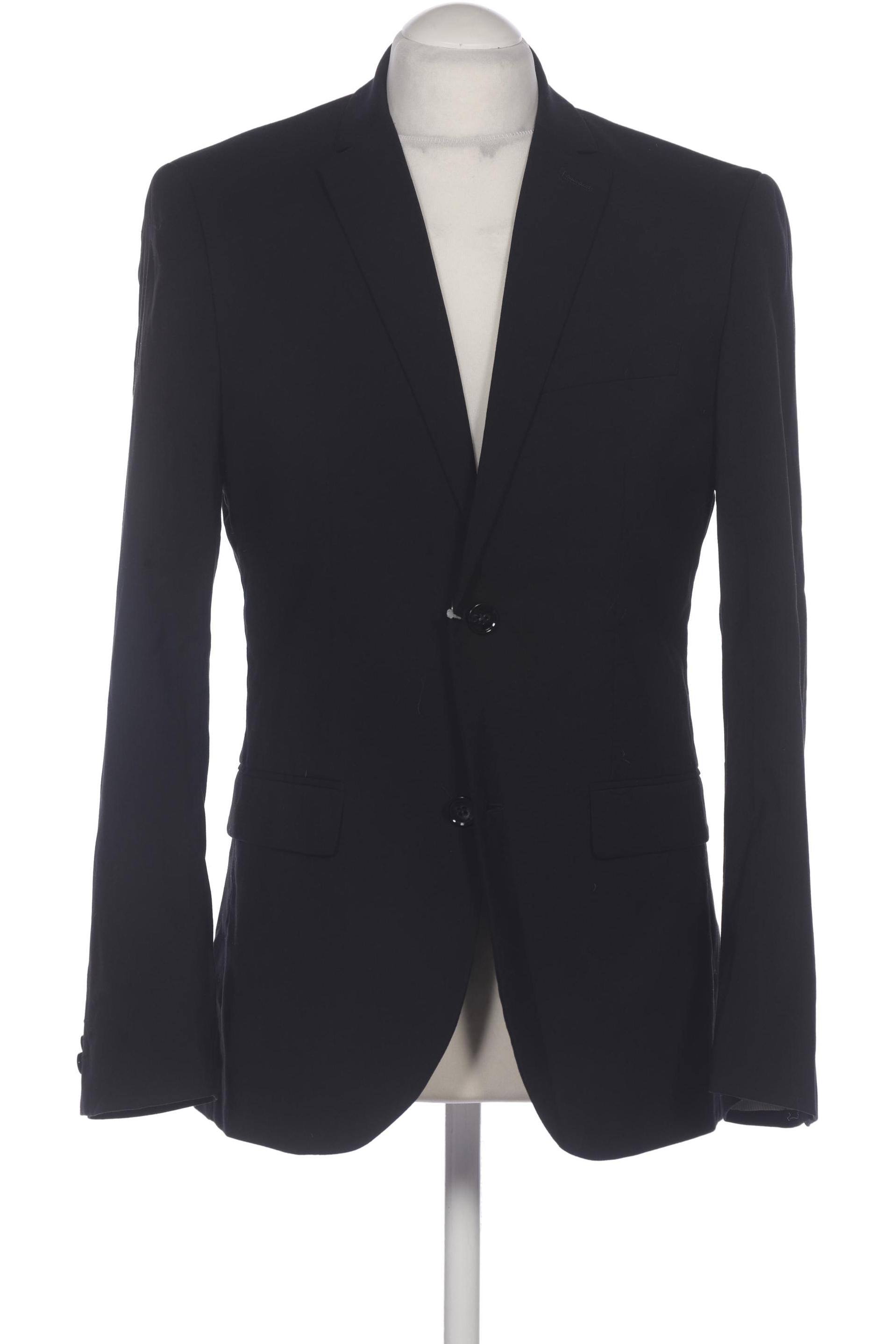 

H&M Herren Sakko, schwarz, Gr. 48