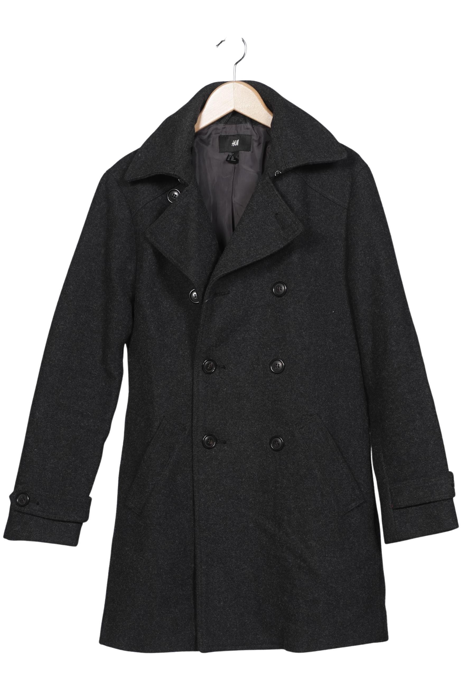 

H&M Herren Mantel, grau, Gr. 46