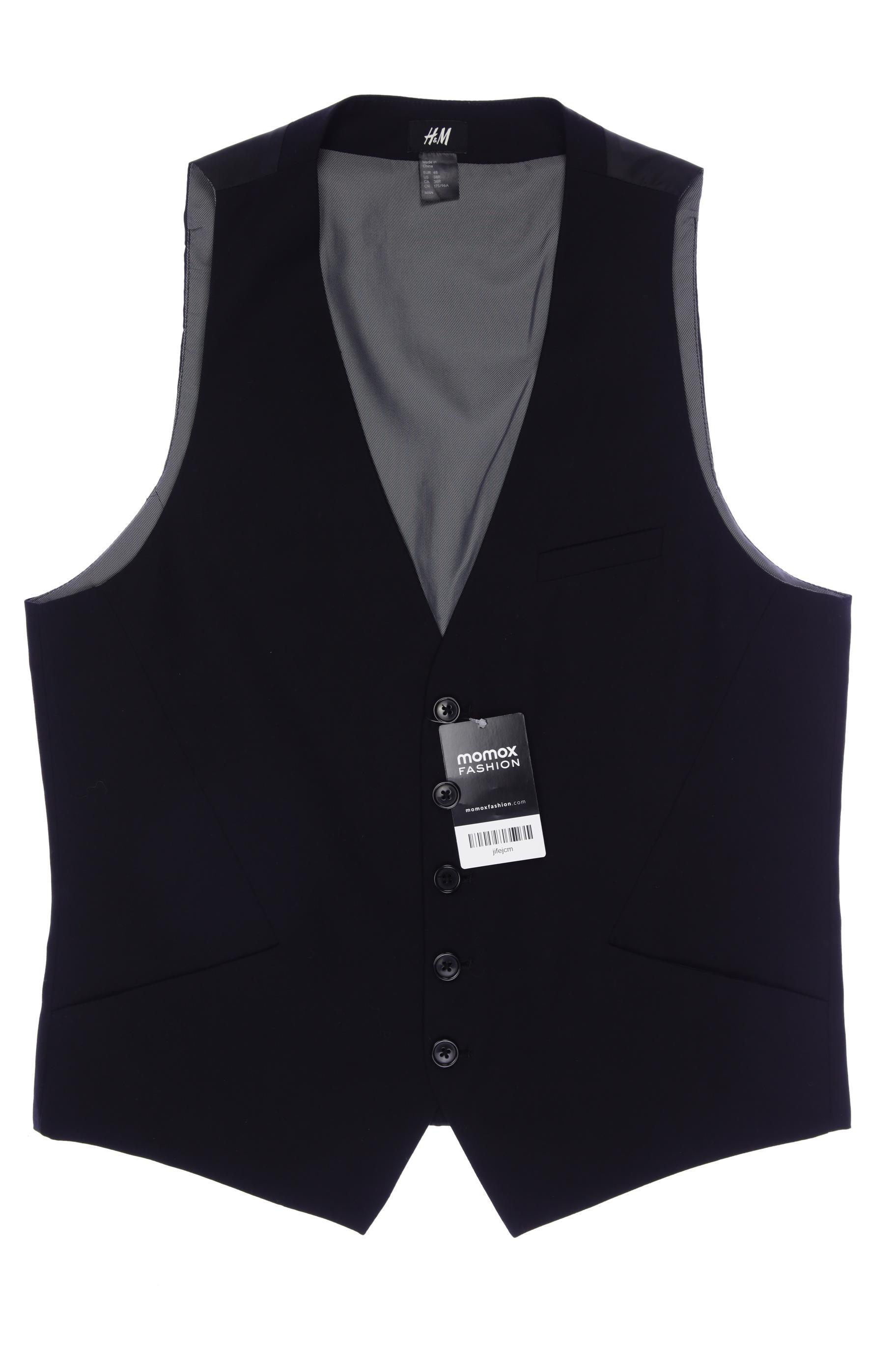 

H&M Herren Weste, schwarz, Gr. 48