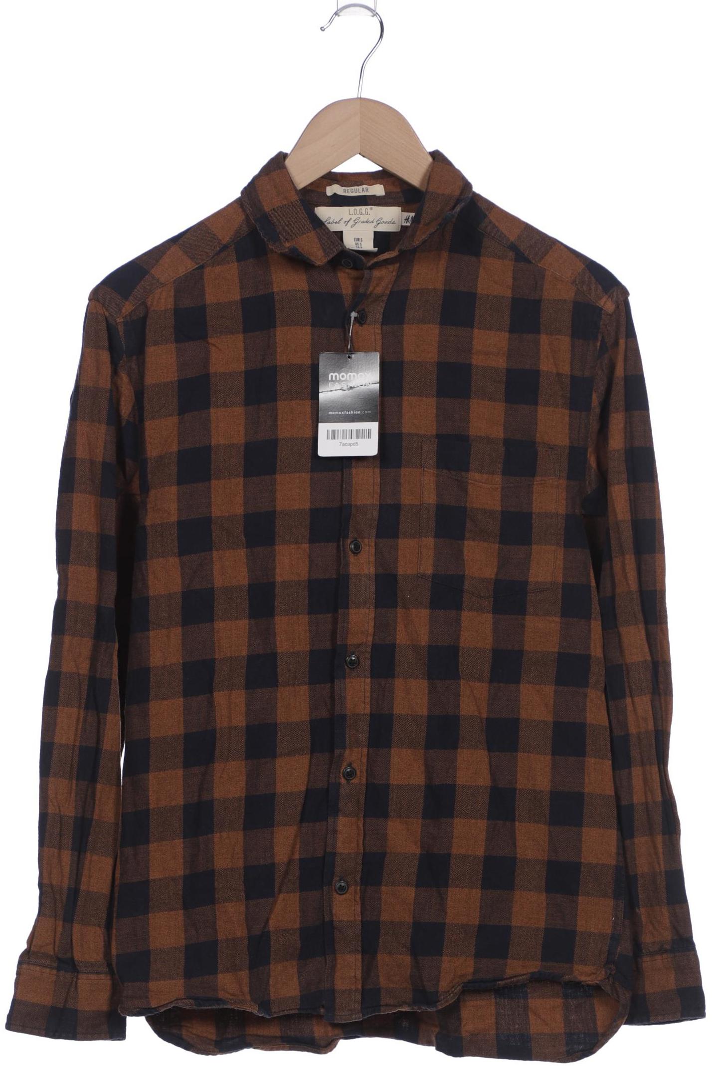 

H&M Herren Hemd, braun, Gr. 46
