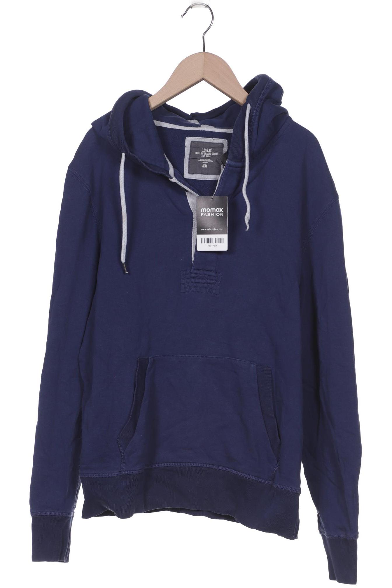 

H&M Herren Kapuzenpullover, marineblau, Gr. 48