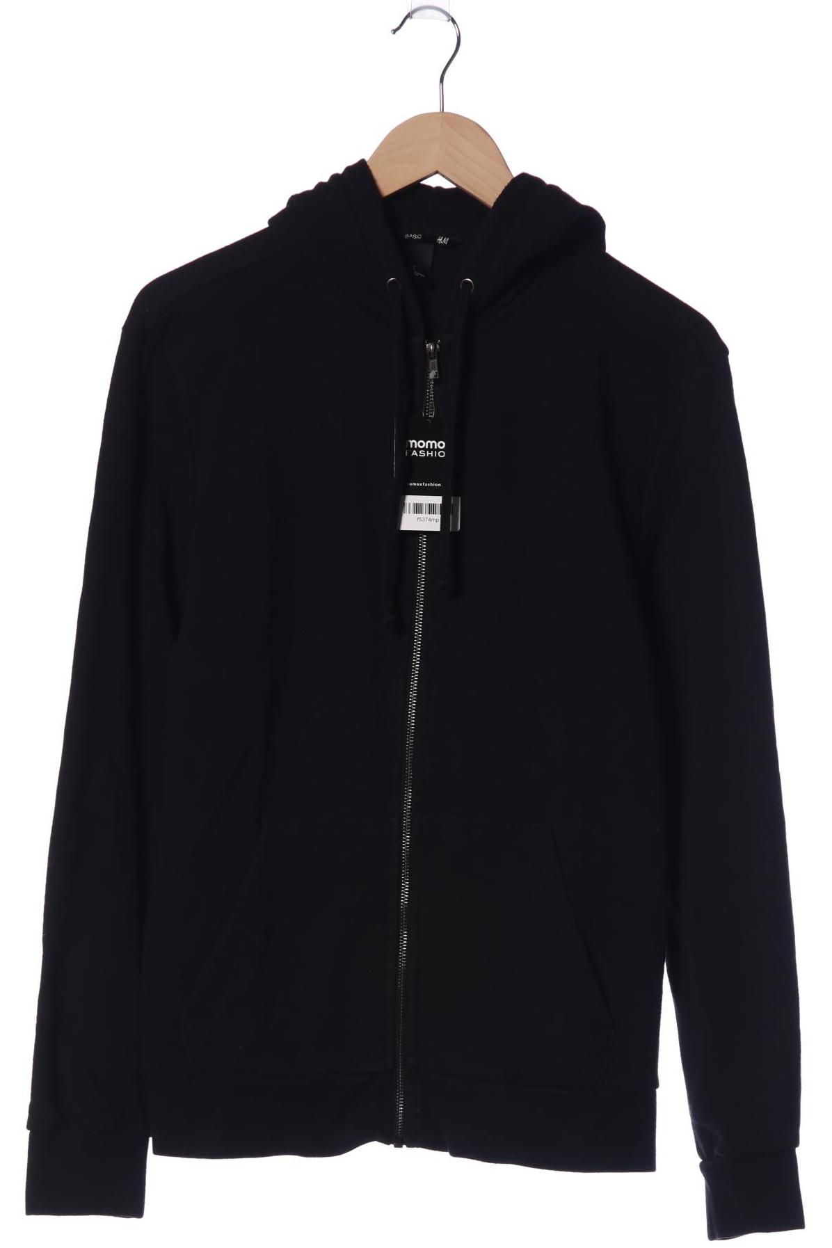 

H&M Herren Kapuzenpullover, schwarz, Gr. 46