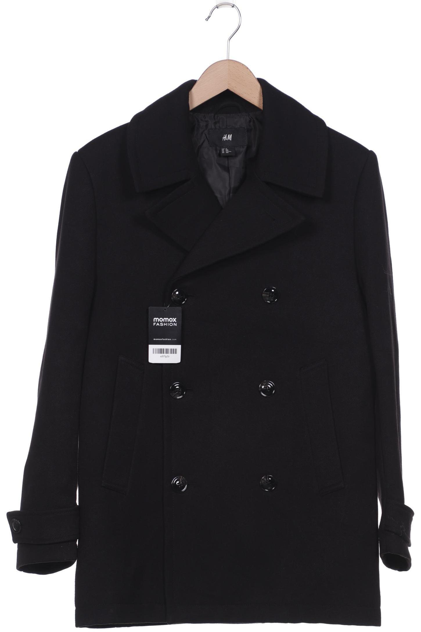 

H&M Herren Mantel, schwarz