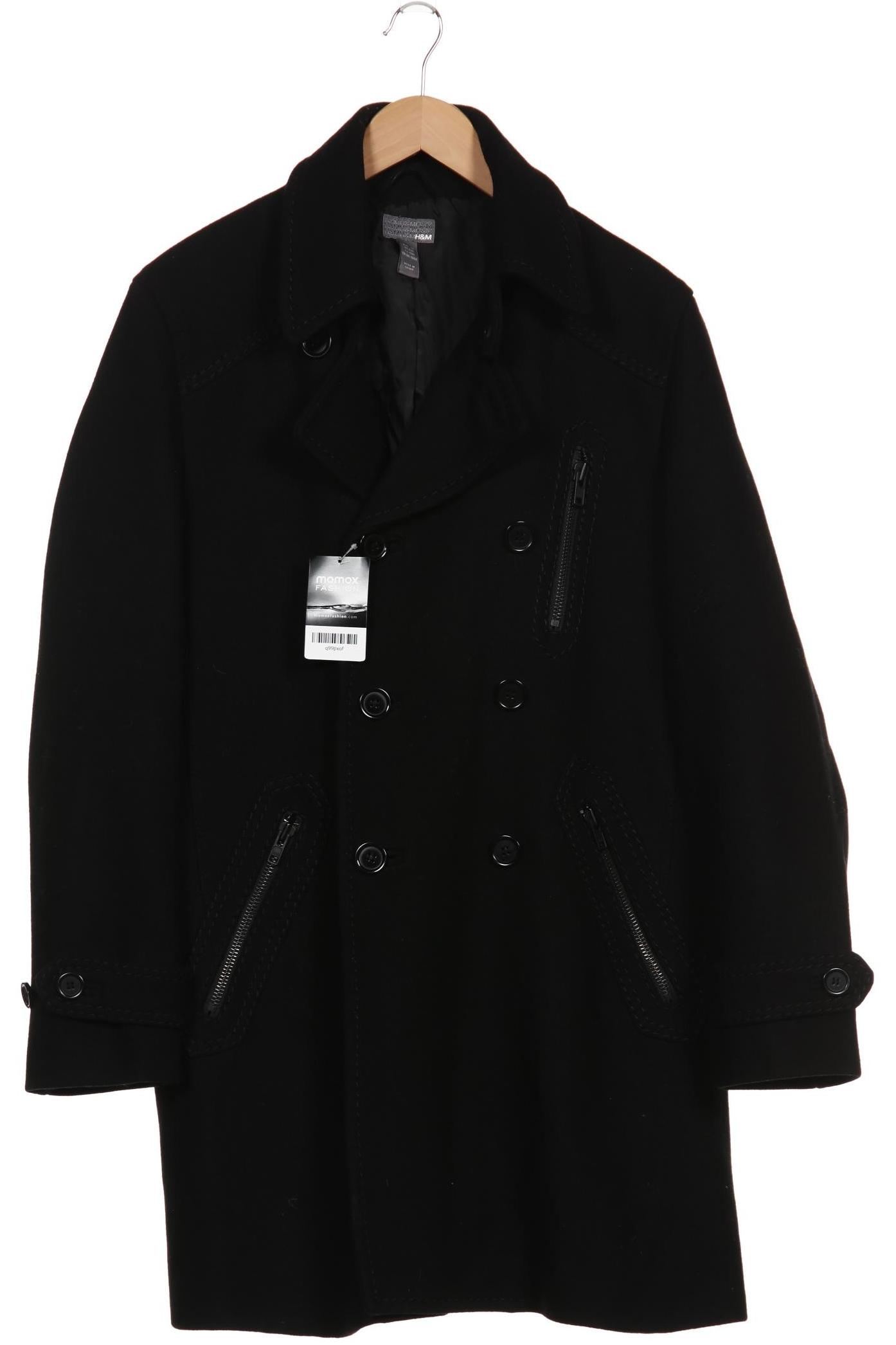 

H&M Herren Mantel, schwarz, Gr. 50