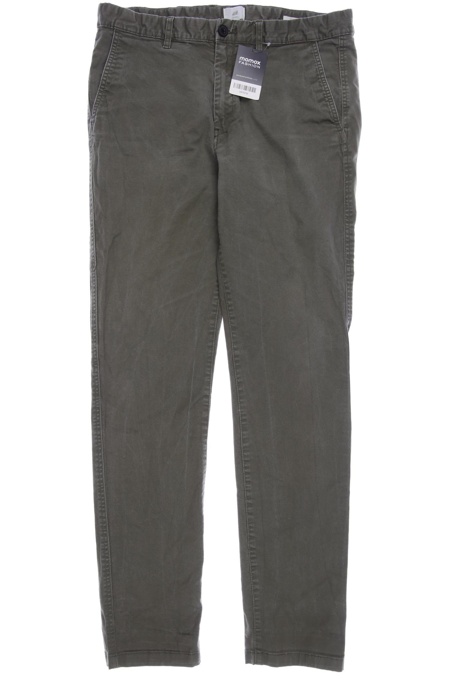 

H&M Herren Stoffhose, grün, Gr. 34