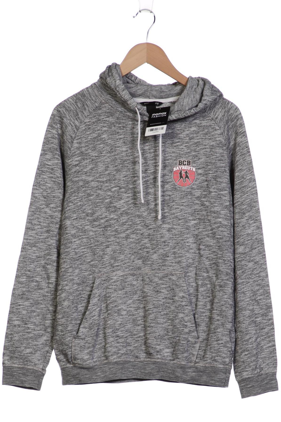 

H&M Herren Kapuzenpullover, grau, Gr. 48