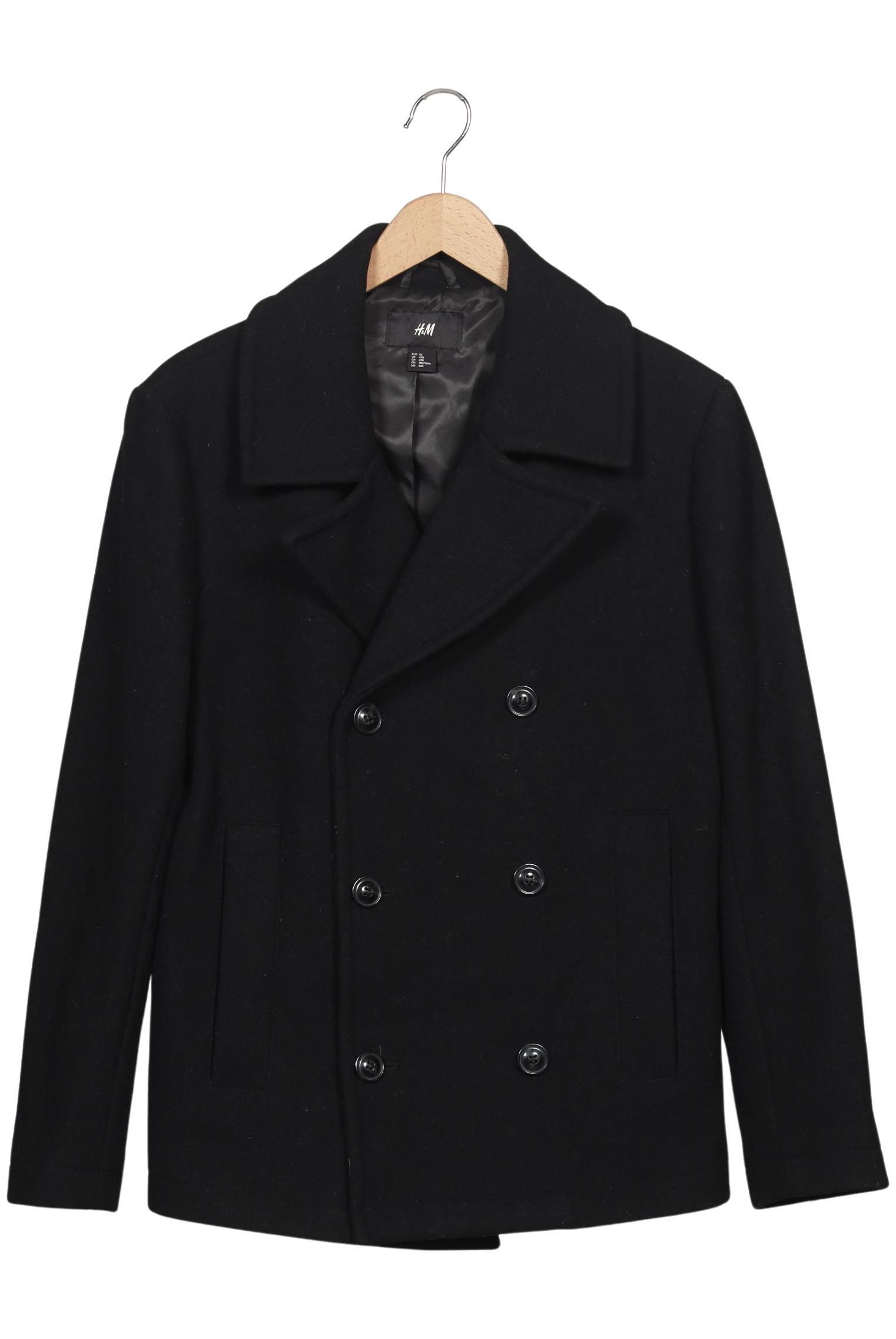 

H&M Herren Mantel, schwarz, Gr. 52