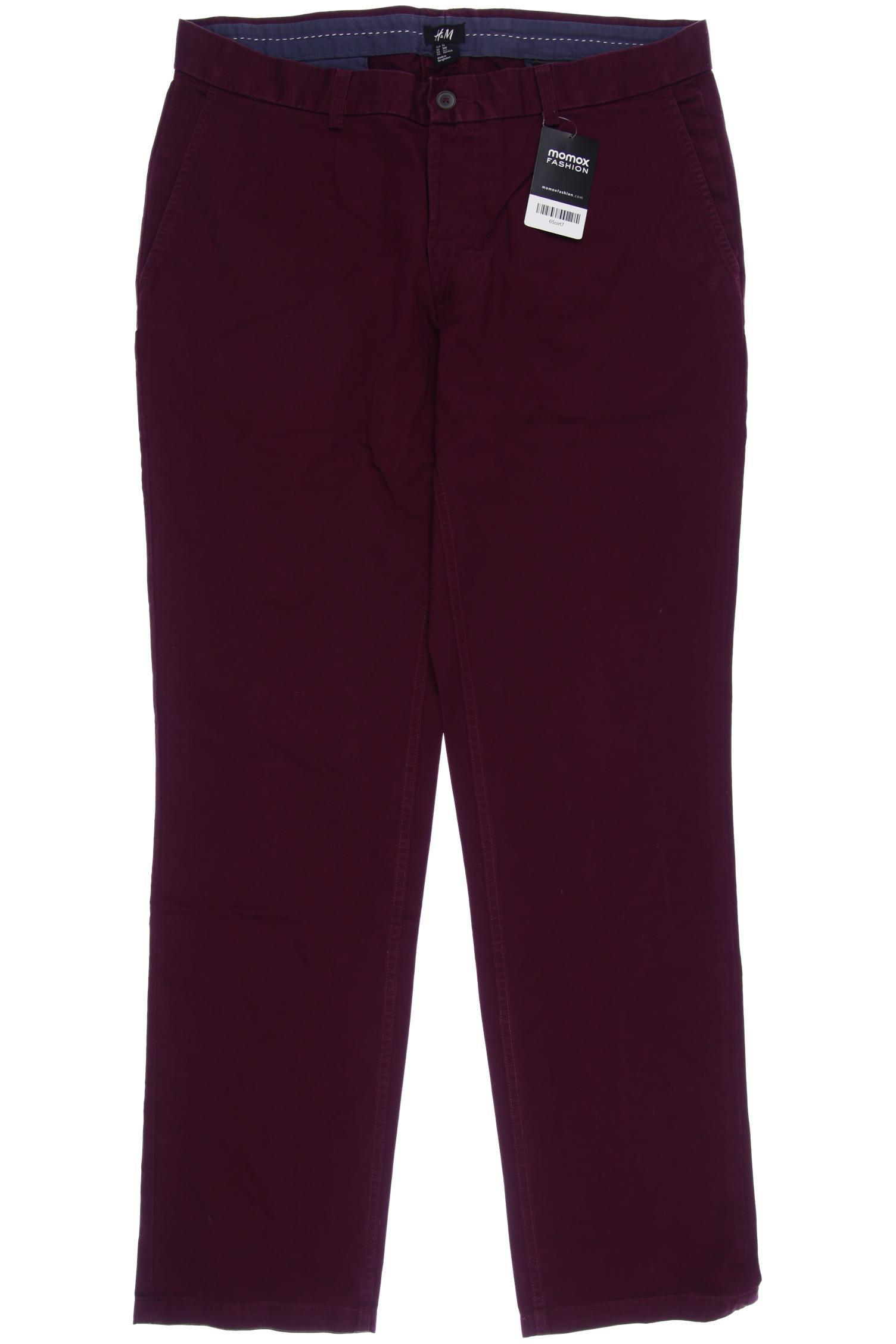 

H&M Herren Stoffhose, bordeaux, Gr. 52