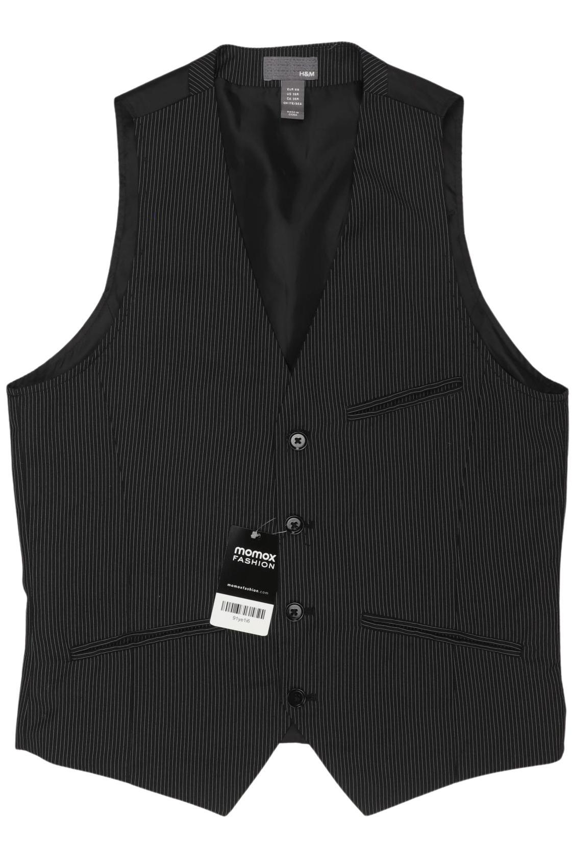 

H&M Herren Weste, schwarz, Gr. 48