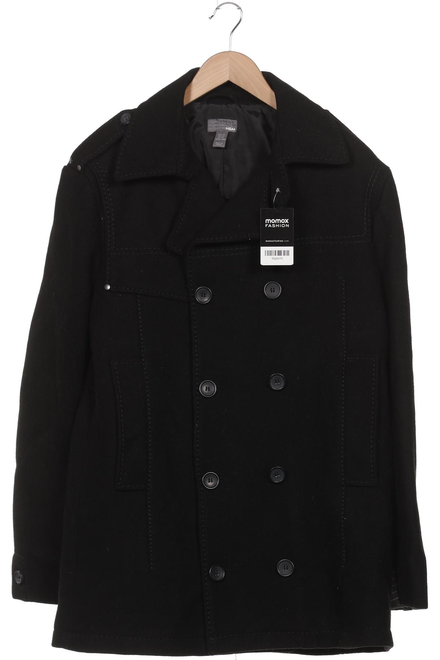 

H&M Herren Mantel, schwarz, Gr. 54
