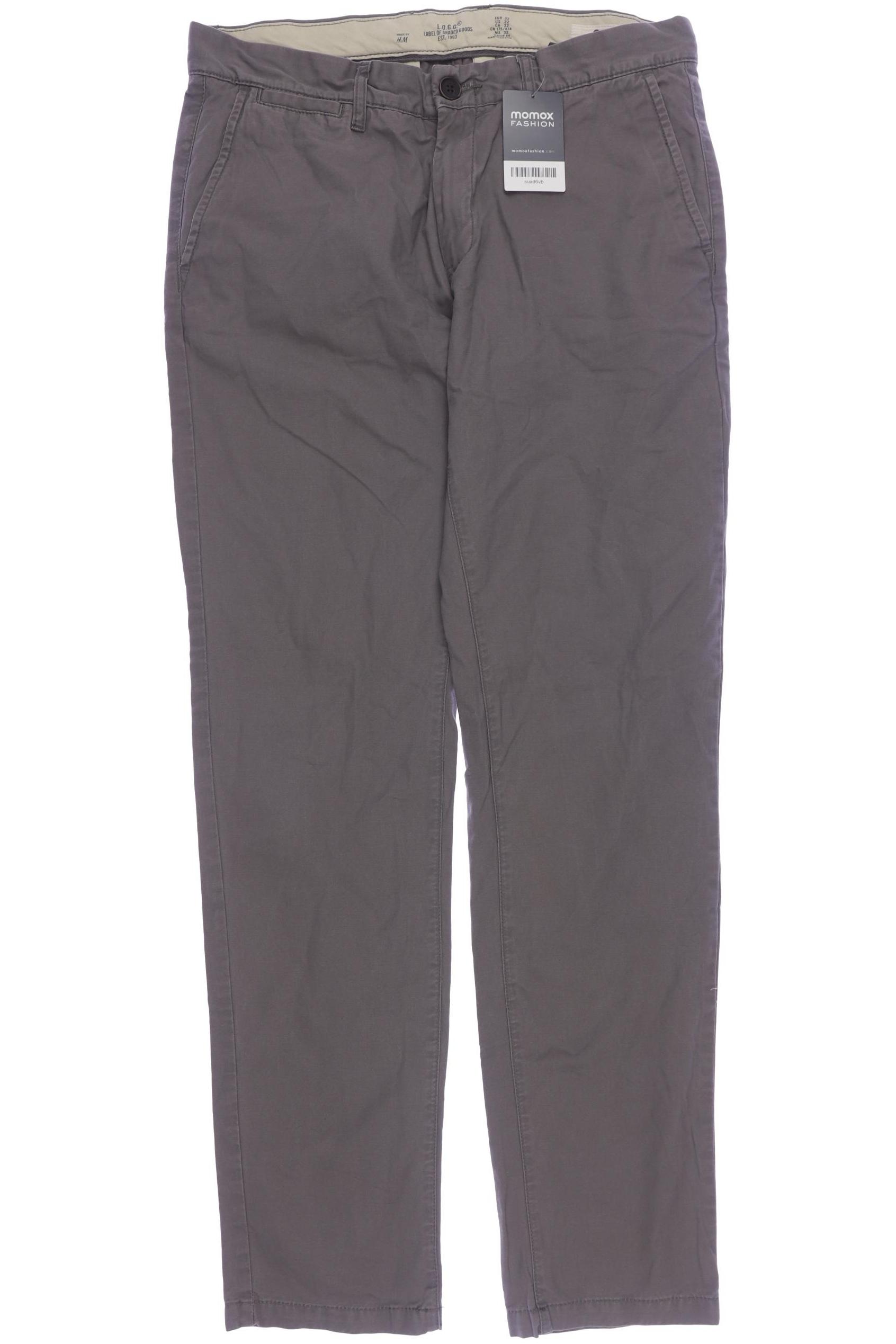

H&M Herren Stoffhose, grau, Gr. 32