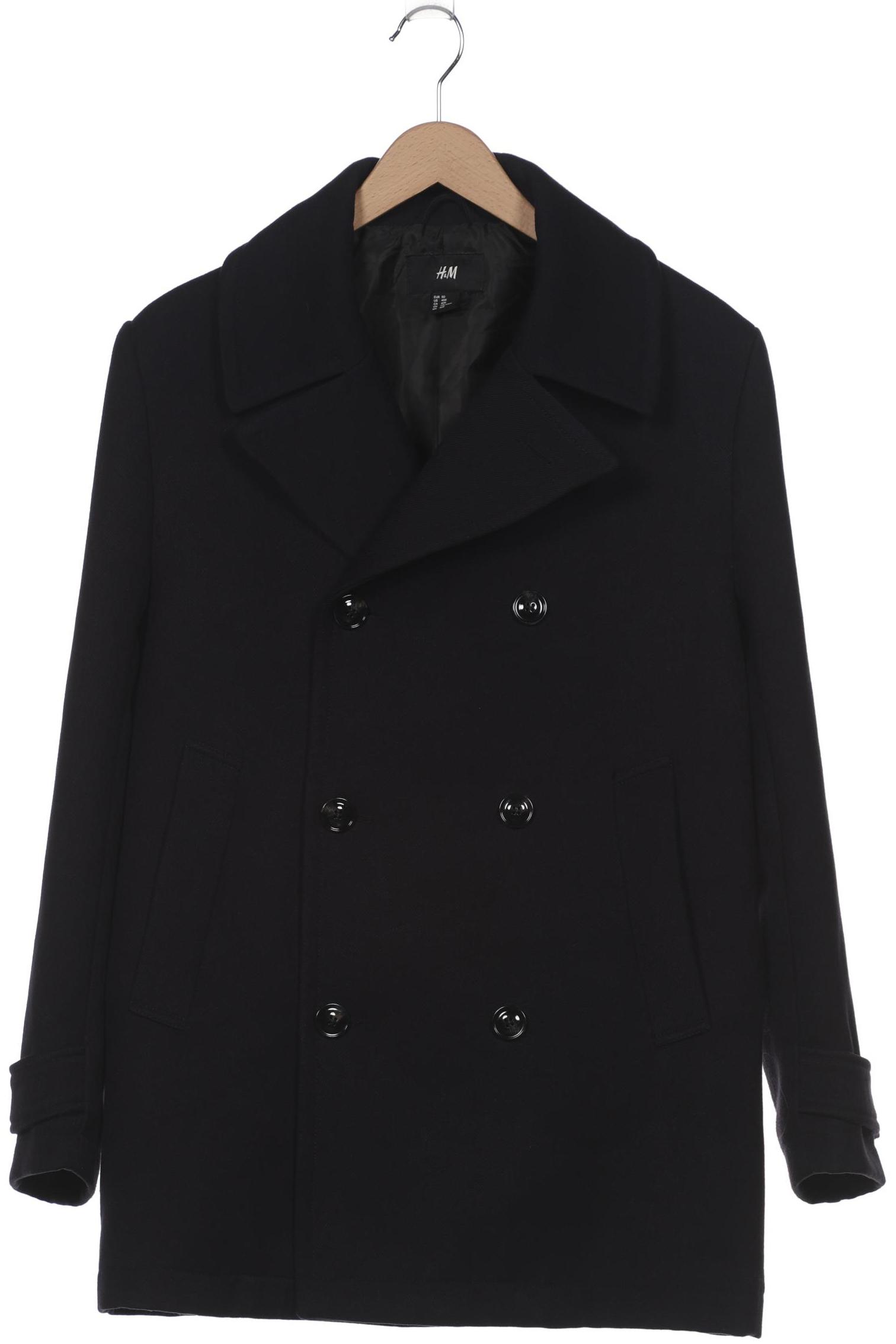 

H&M Herren Mantel, marineblau, Gr. 50