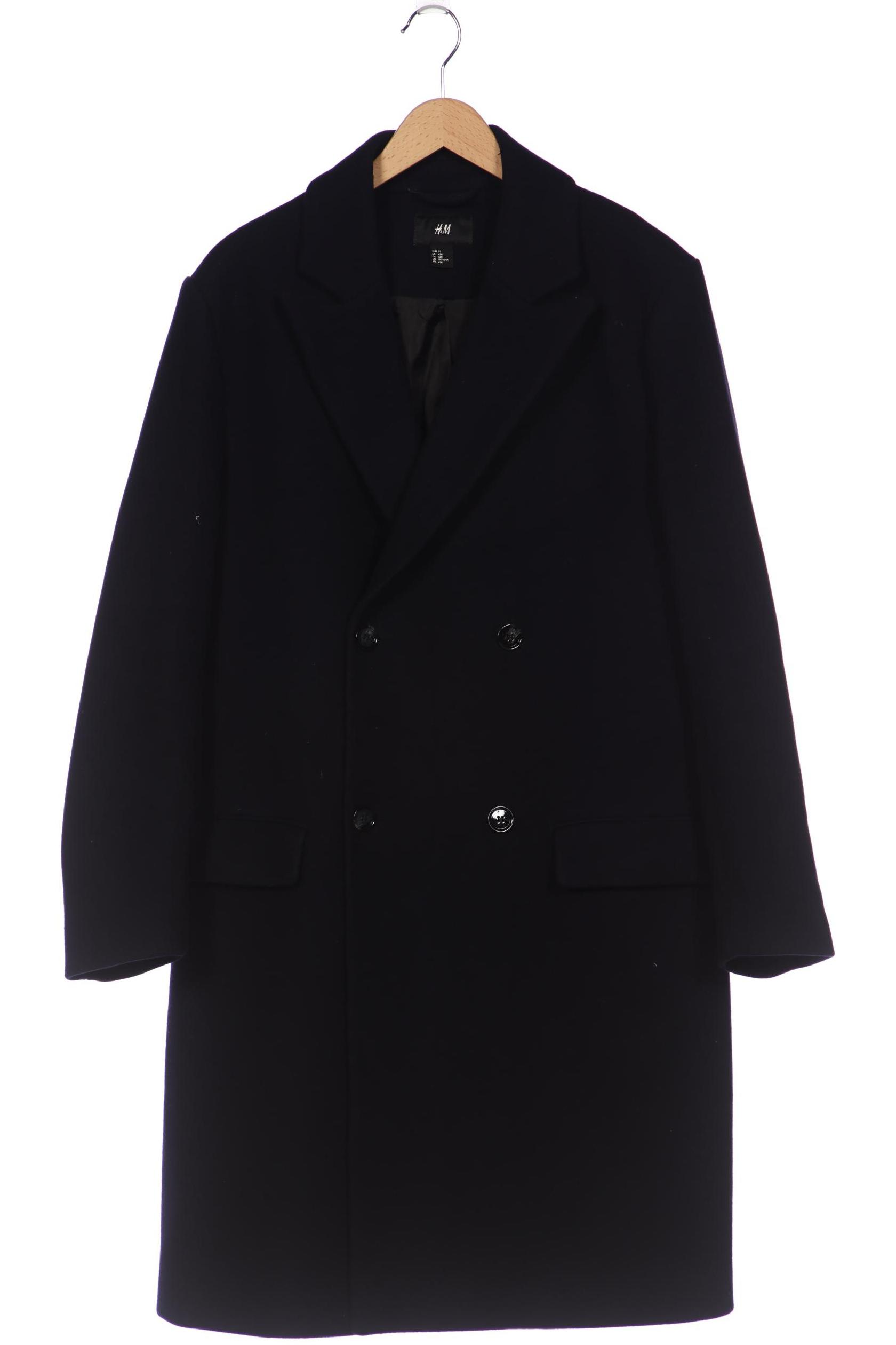 

H&M Herren Mantel, marineblau, Gr. 52