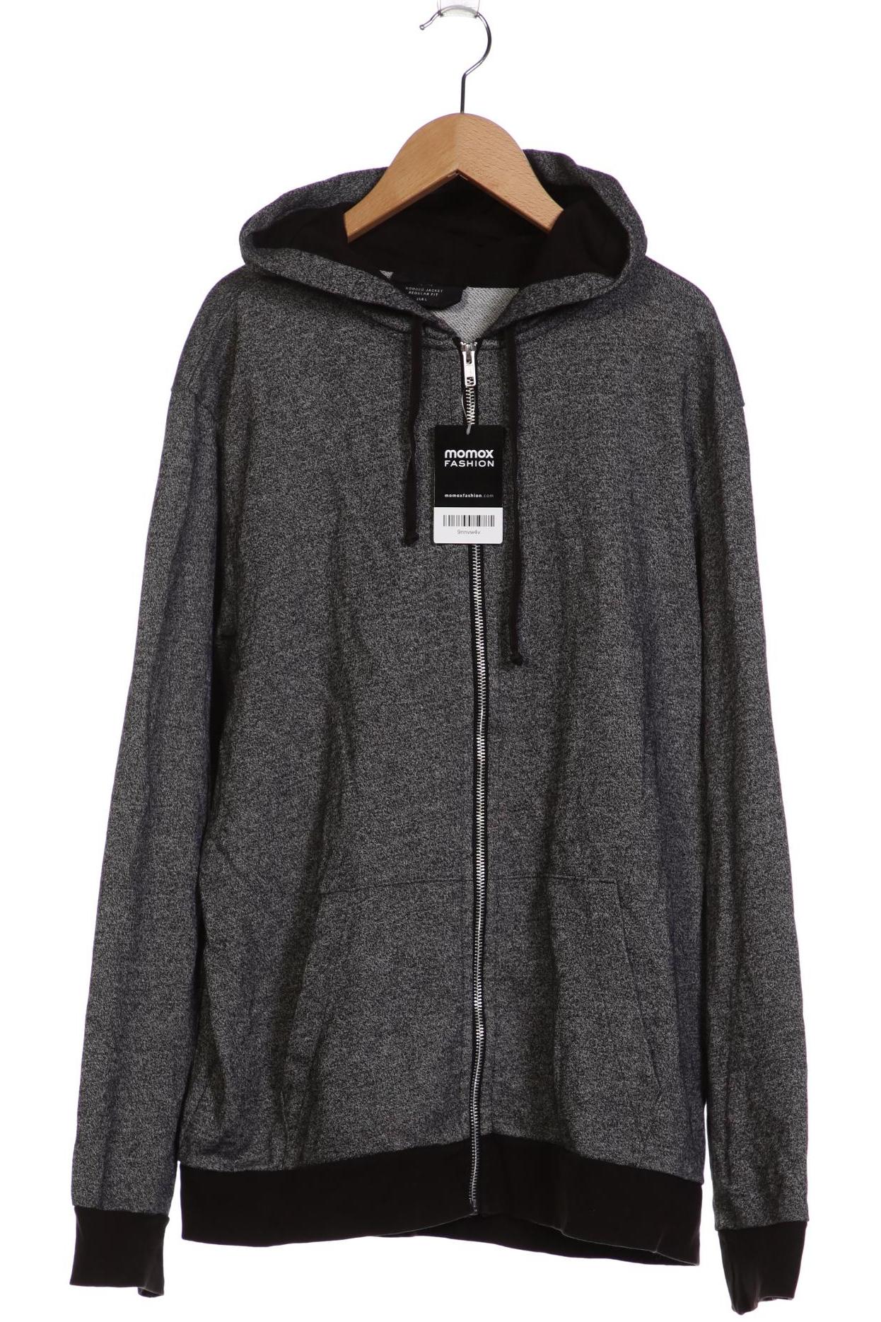 

H&M Herren Kapuzenpullover, grau, Gr. 52