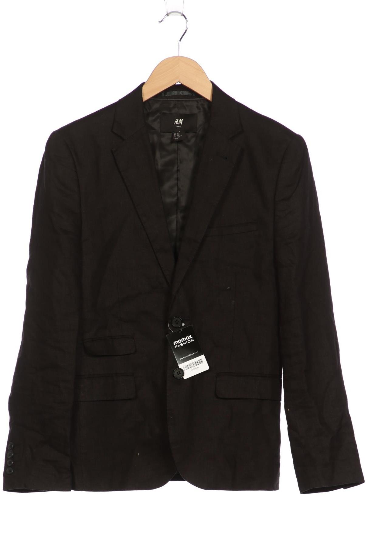 

H&M Herren Sakko, schwarz, Gr. 46