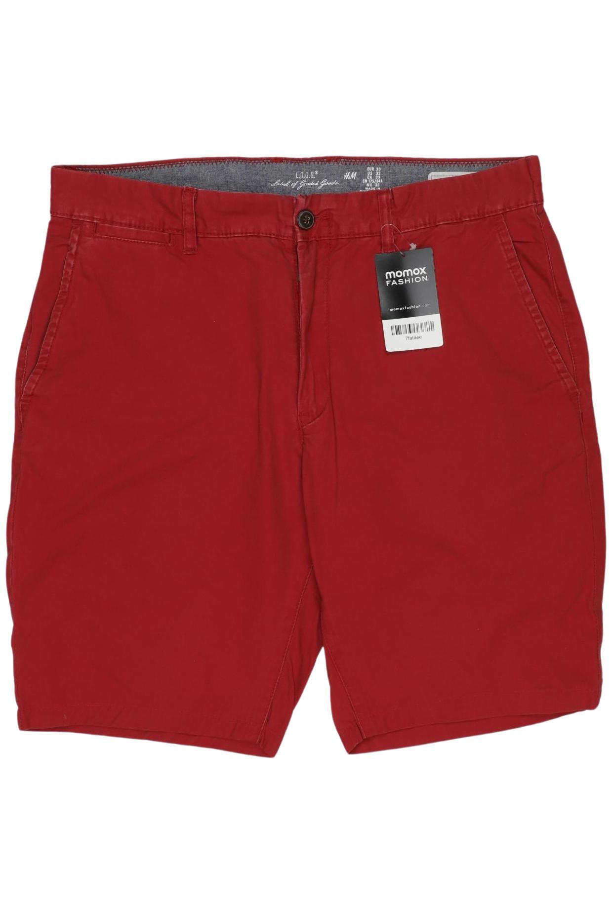 

H&M Herren Shorts, rot, Gr. 33