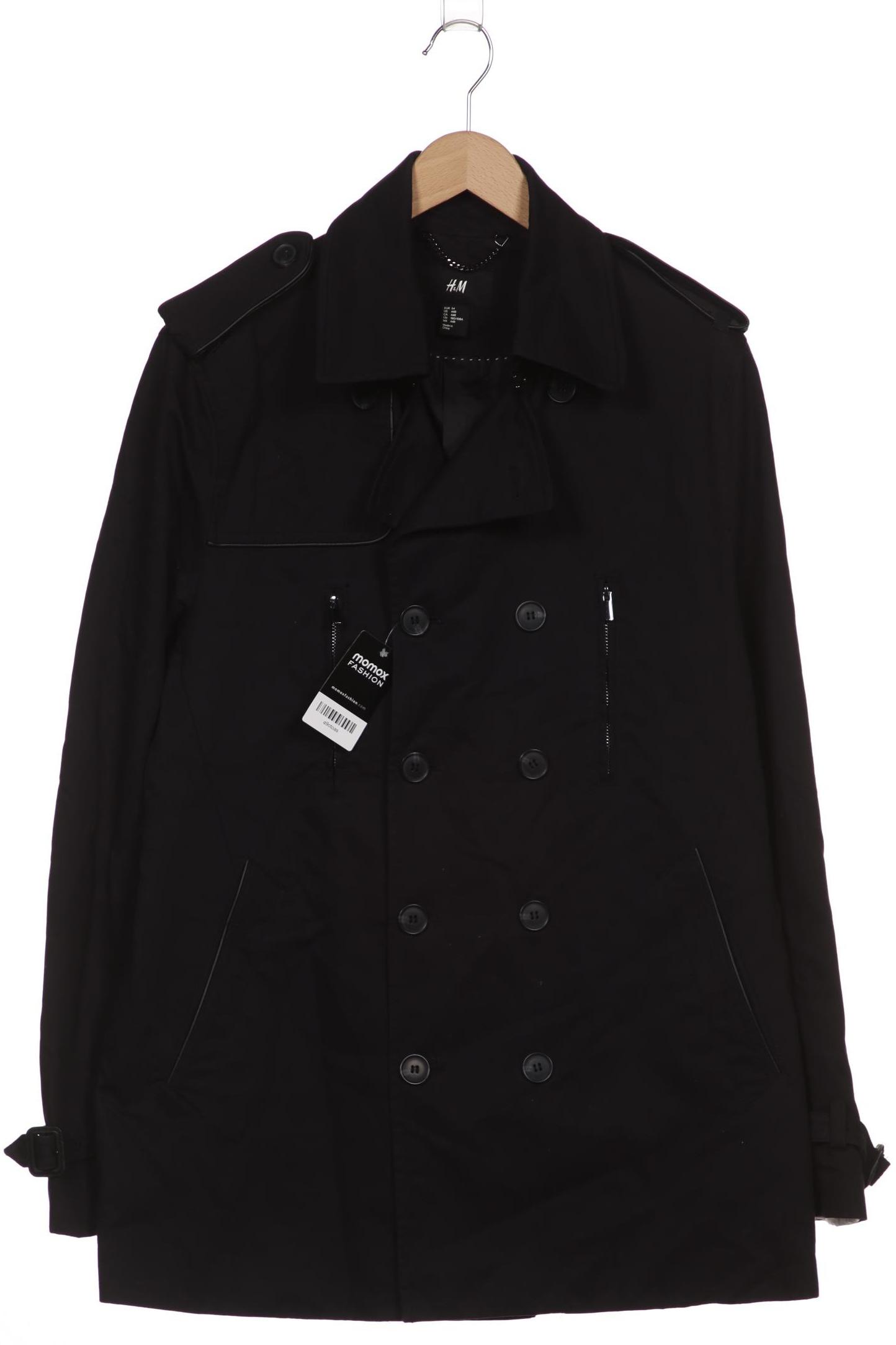

H&M Herren Mantel, schwarz