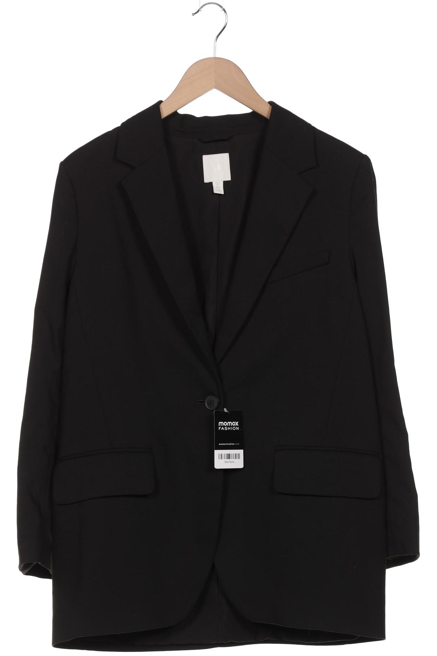 

H&M Herren Sakko, schwarz, Gr. 46