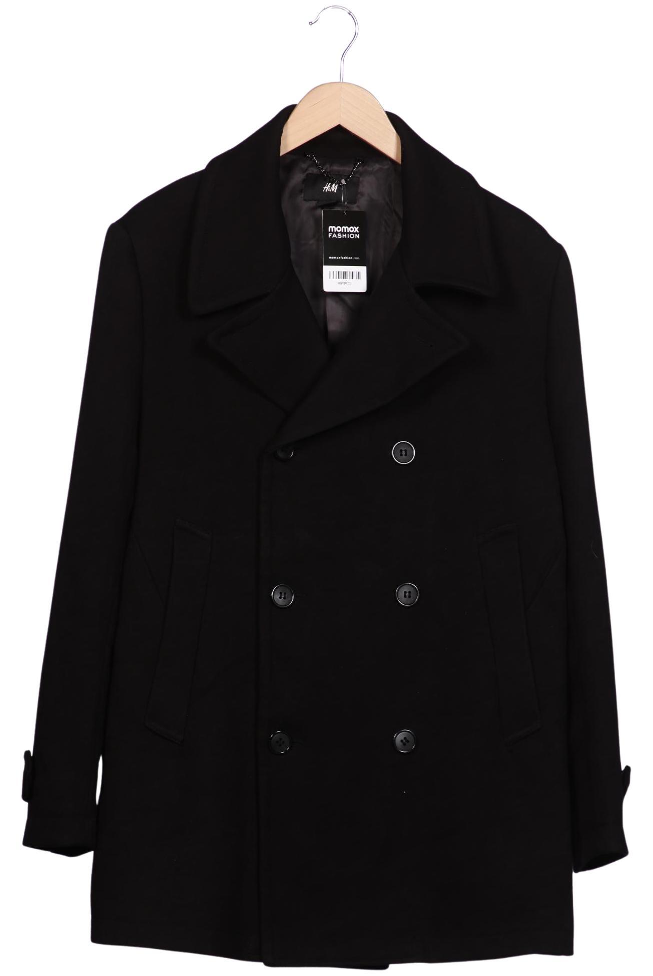 

H&M Herren Mantel, schwarz, Gr. 52