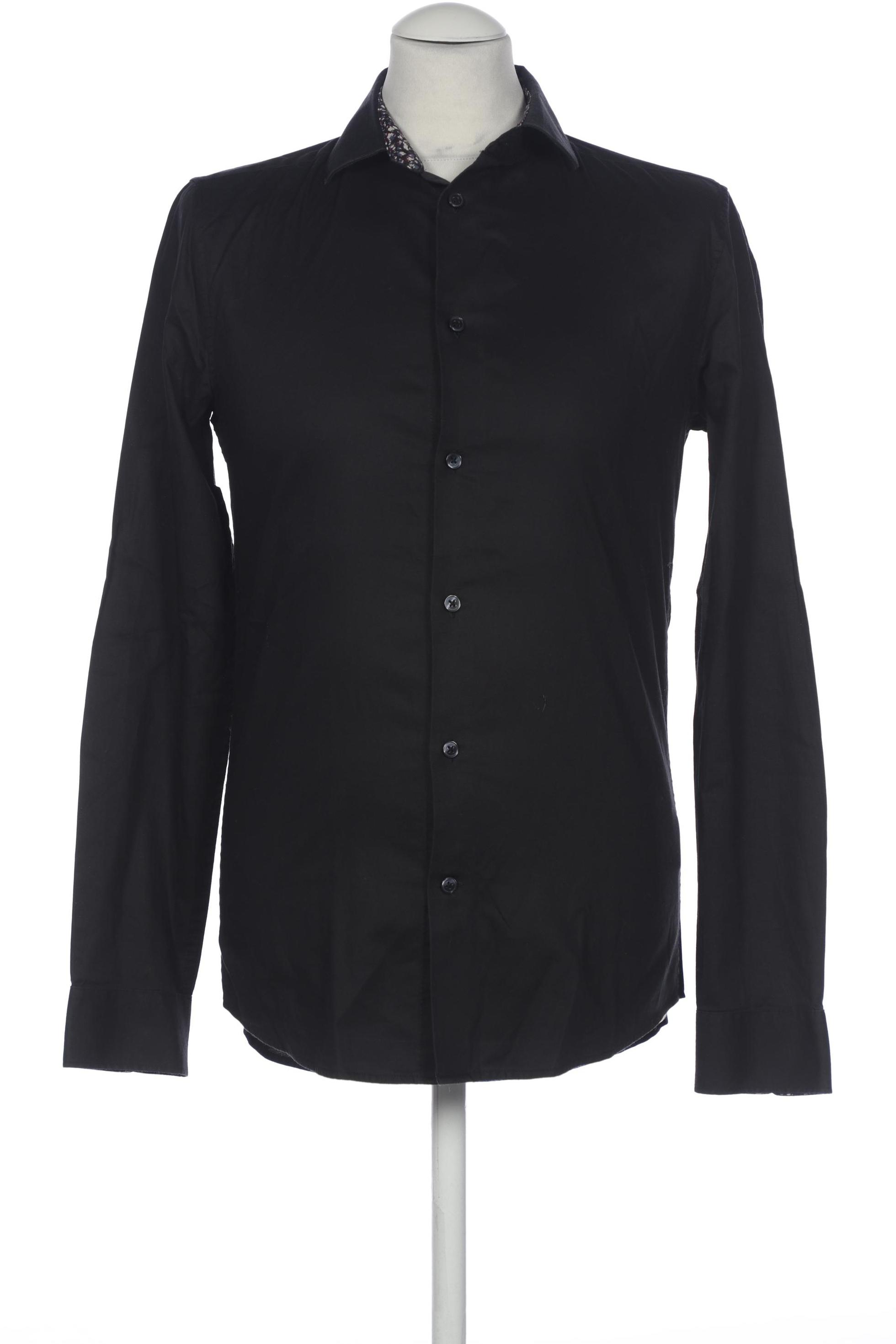 

H&M Herren Hemd, schwarz, Gr. 44