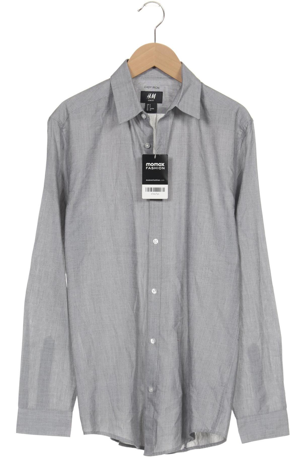 

H&M Herren Hemd, grau, Gr. 46